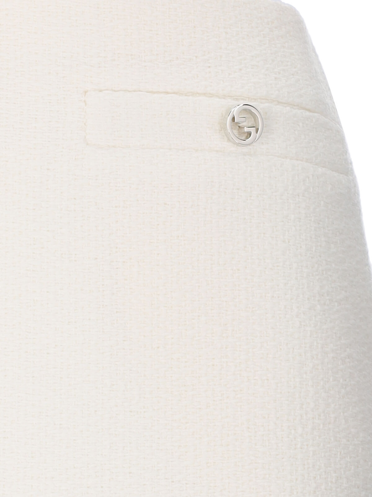 Gucci Wool Mini Skirt In White