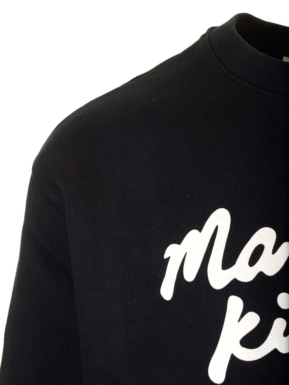 Shop Maison Kitsuné Crewneck Sweatshirt In Black White