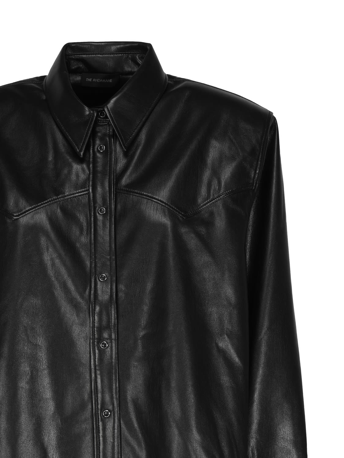 Shop The Andamane Calfskin Shirt In Black