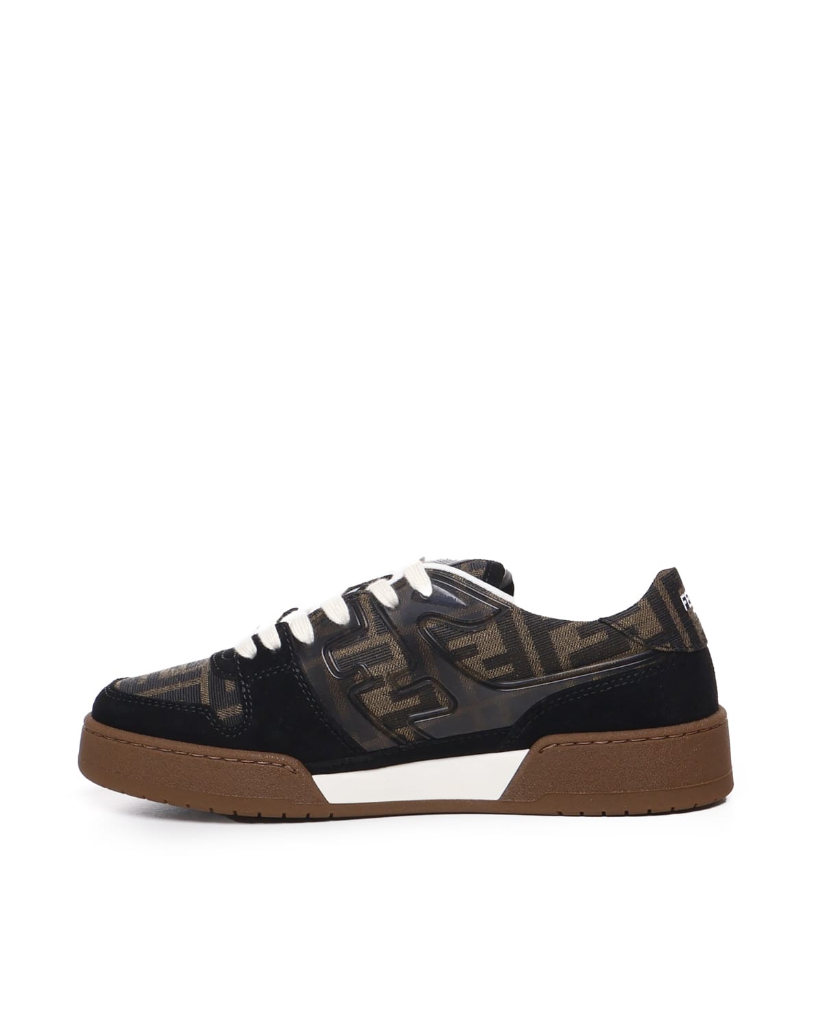 Shop Fendi Match Sneakers In Brown