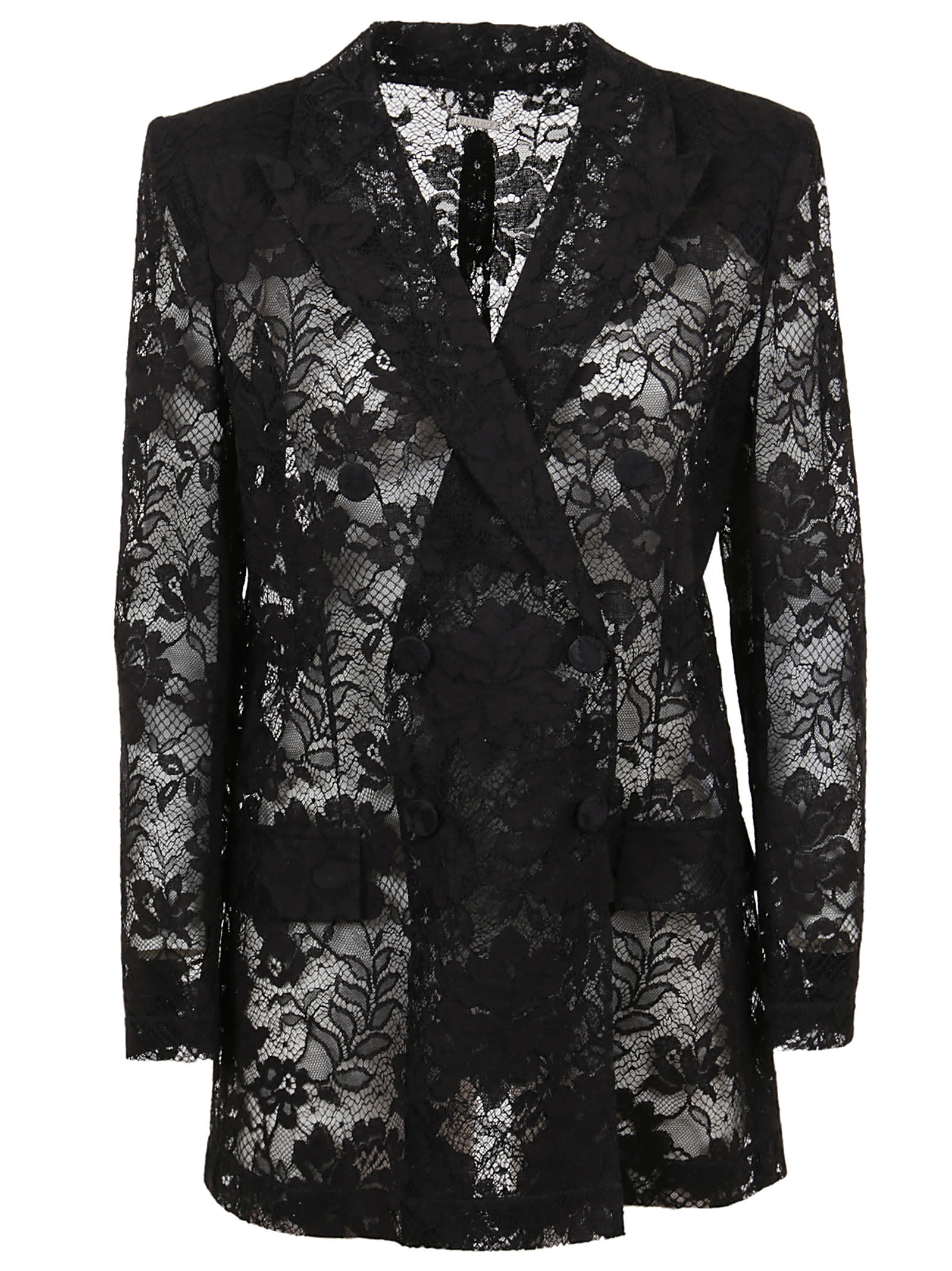 GIVENCHY DOUBLE BREASTED JACKET IN LACE,11245975