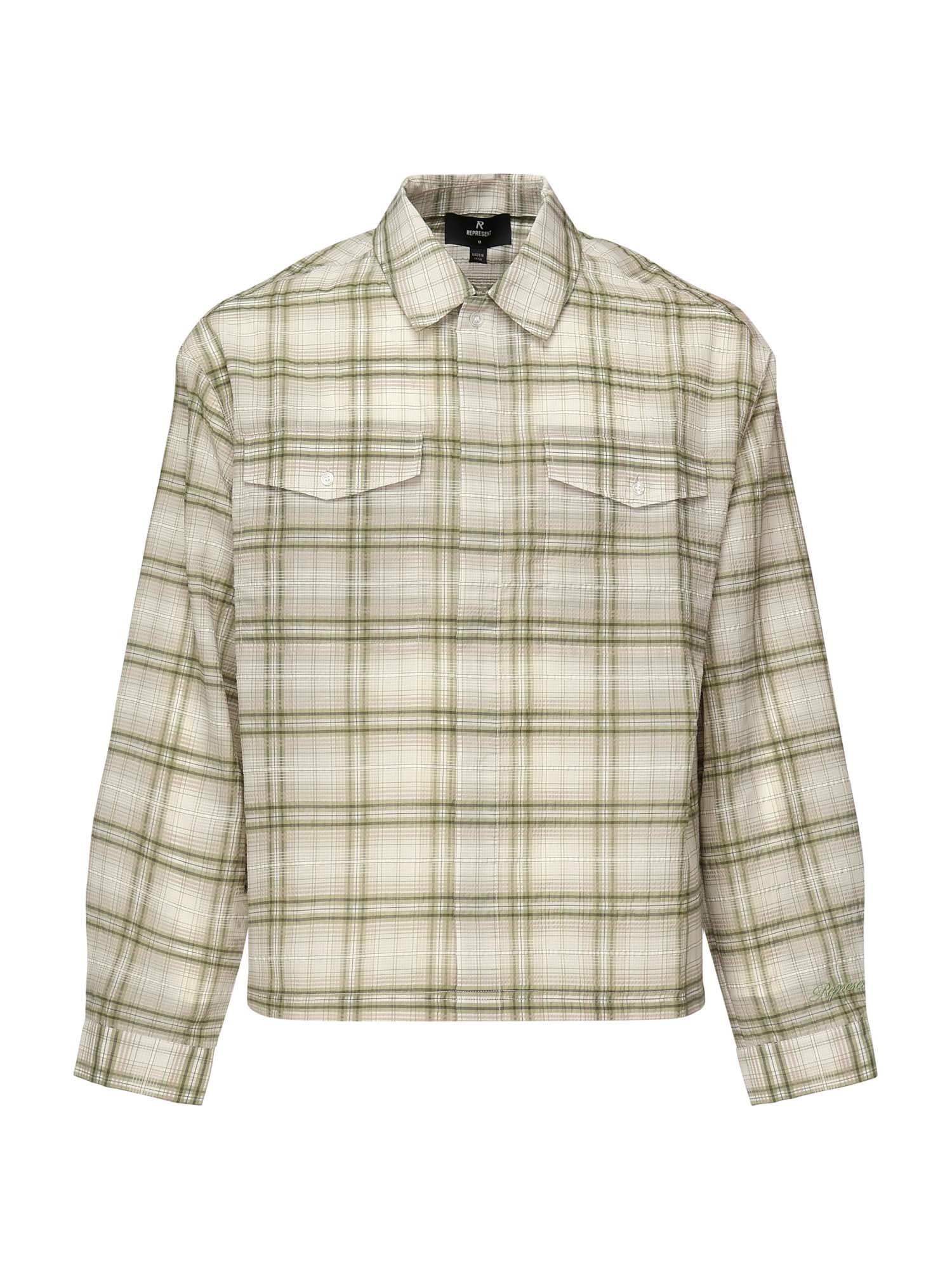 Represent Flannel Check Shirt In Green