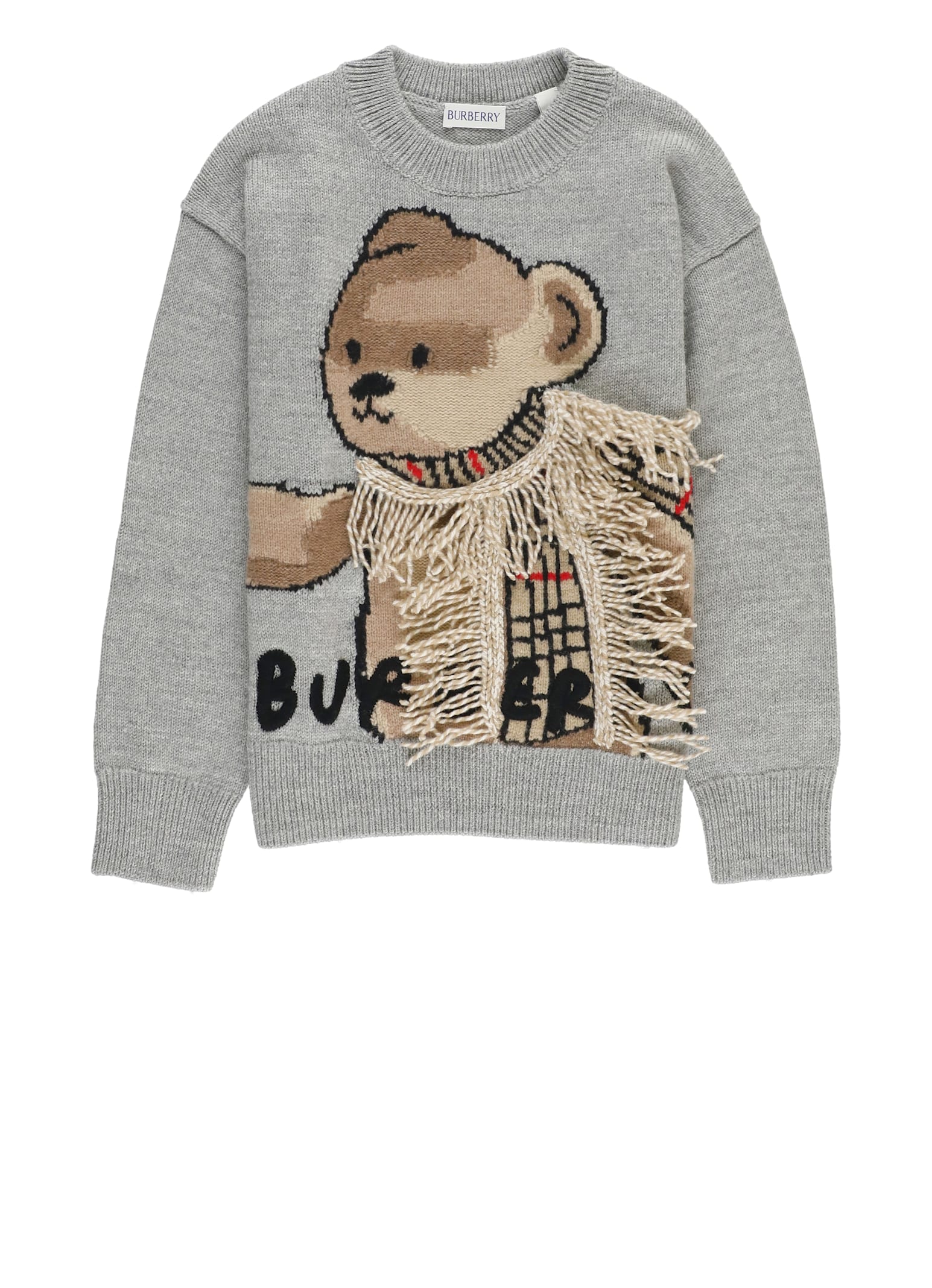 Burberry Kid Boy Knits In Gray