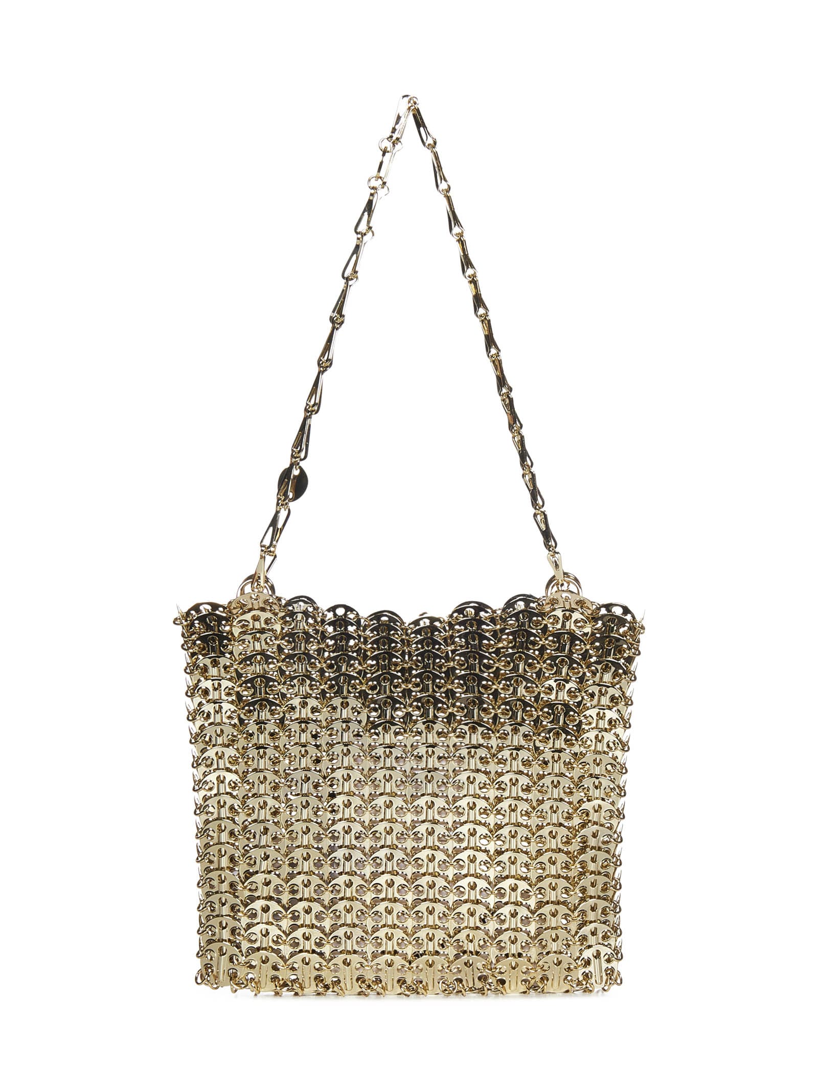 Shop Rabanne Iconic 1969 Shoulder Bag In Golden