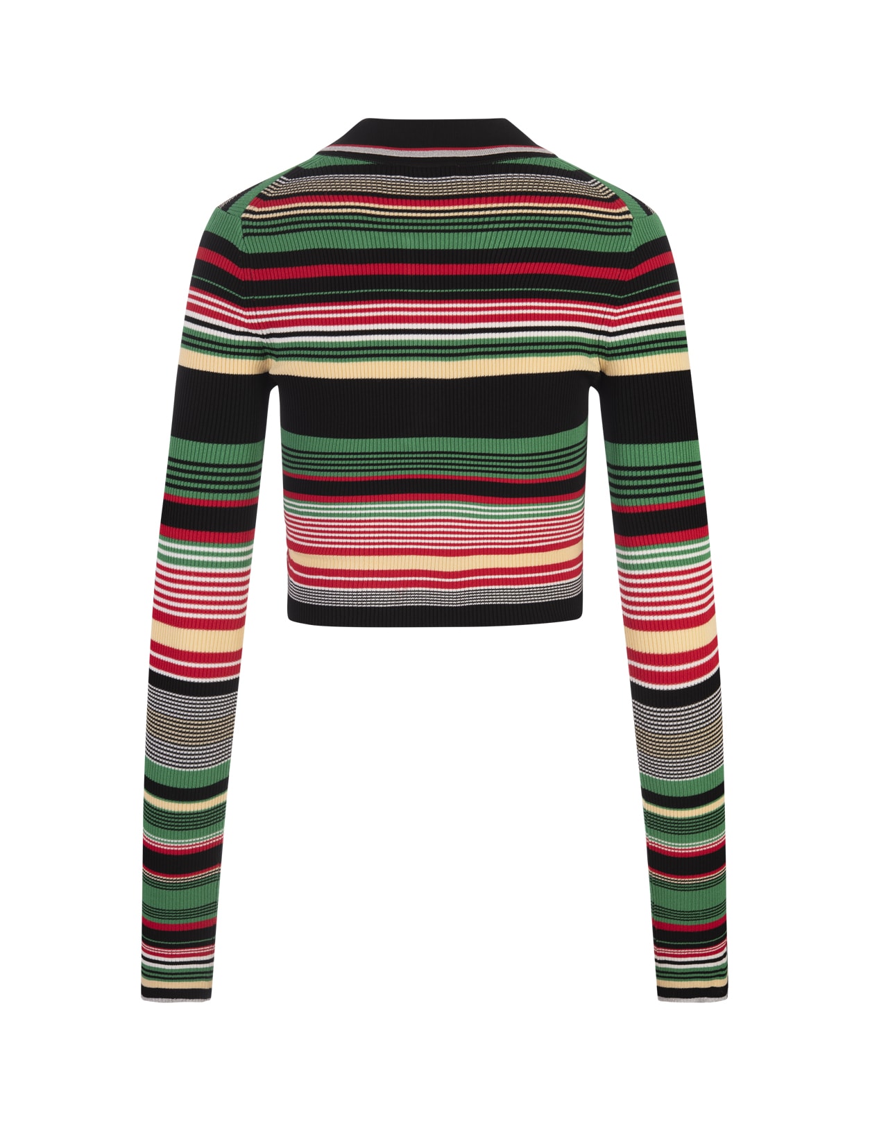 Shop Rabanne Multicolor Striped Polo Style Top In Multicolour