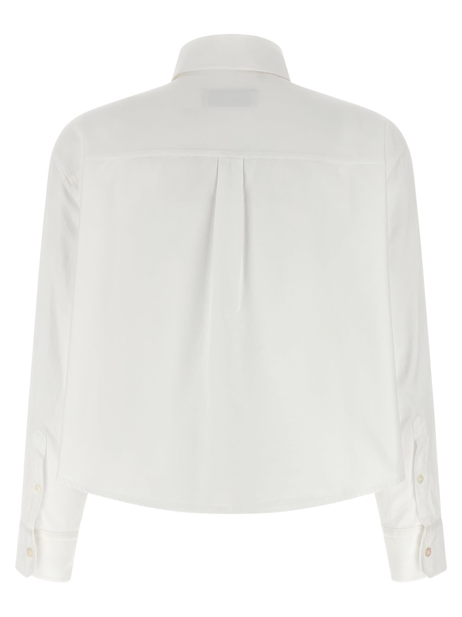 Weekend Max Mara Collared Shirt With Pocket And Long Sleeves In White