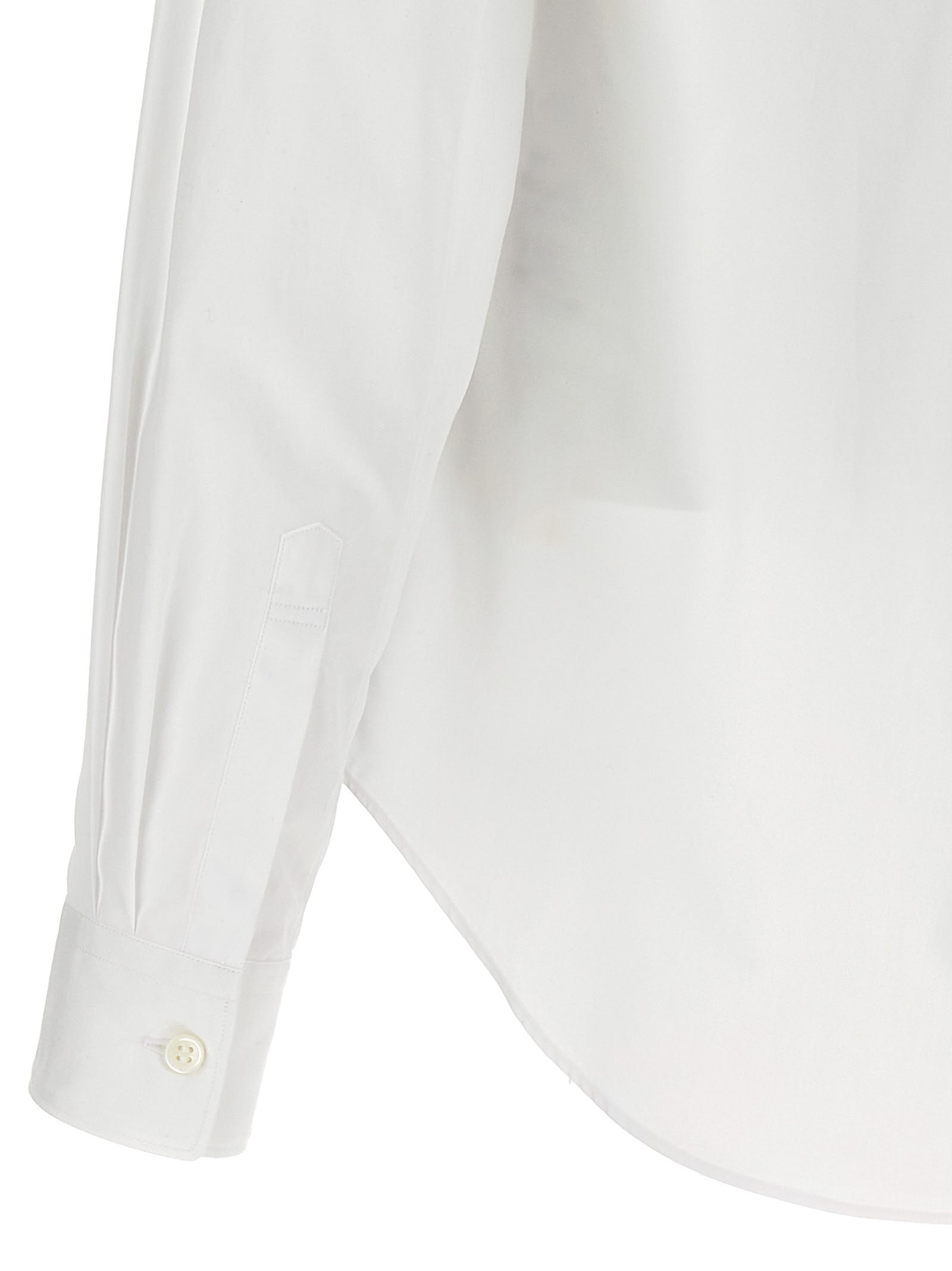 Shop Black Comme Des Garçons Cut-out Shirt In White