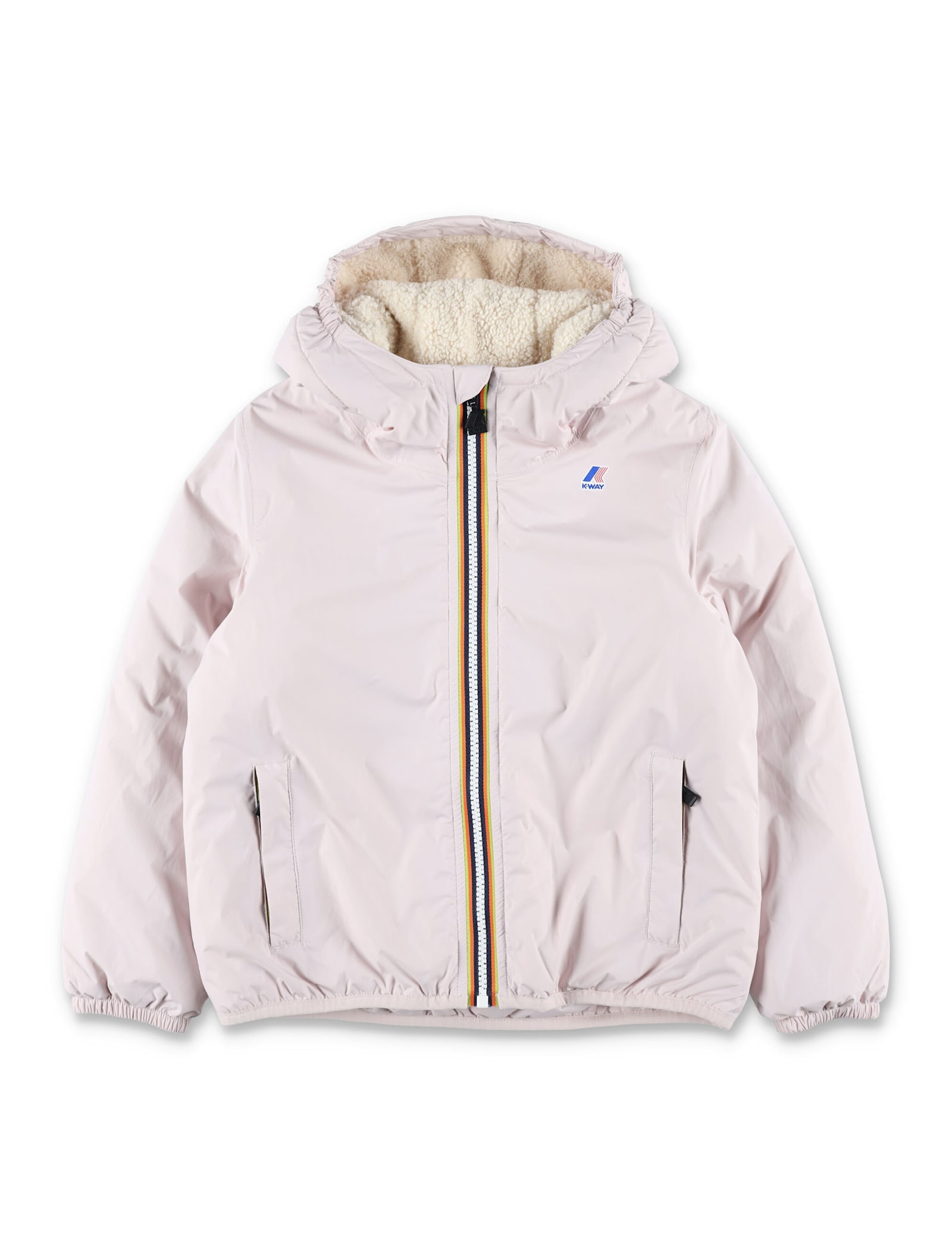 K-way Hooded Padded Jacket In Pink