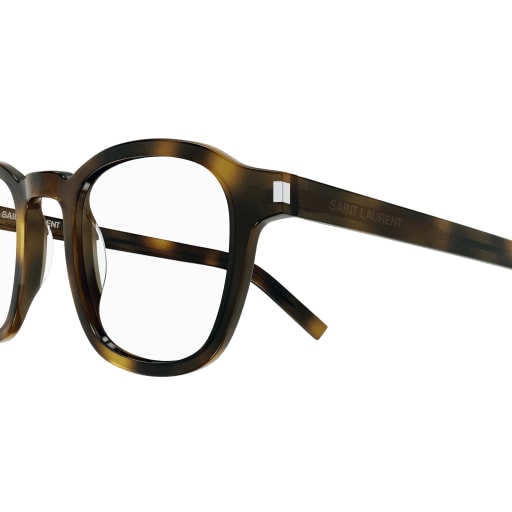 Shop Saint Laurent Sl 549 Slim Opt Eyewear In Havana Havana Transpa