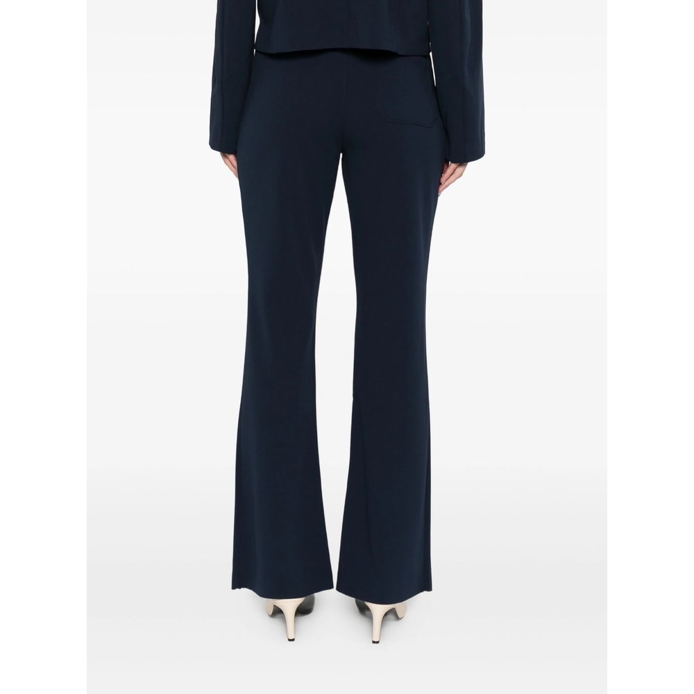 Calvin Klein Stretch Crepe Straight Pant In Blue