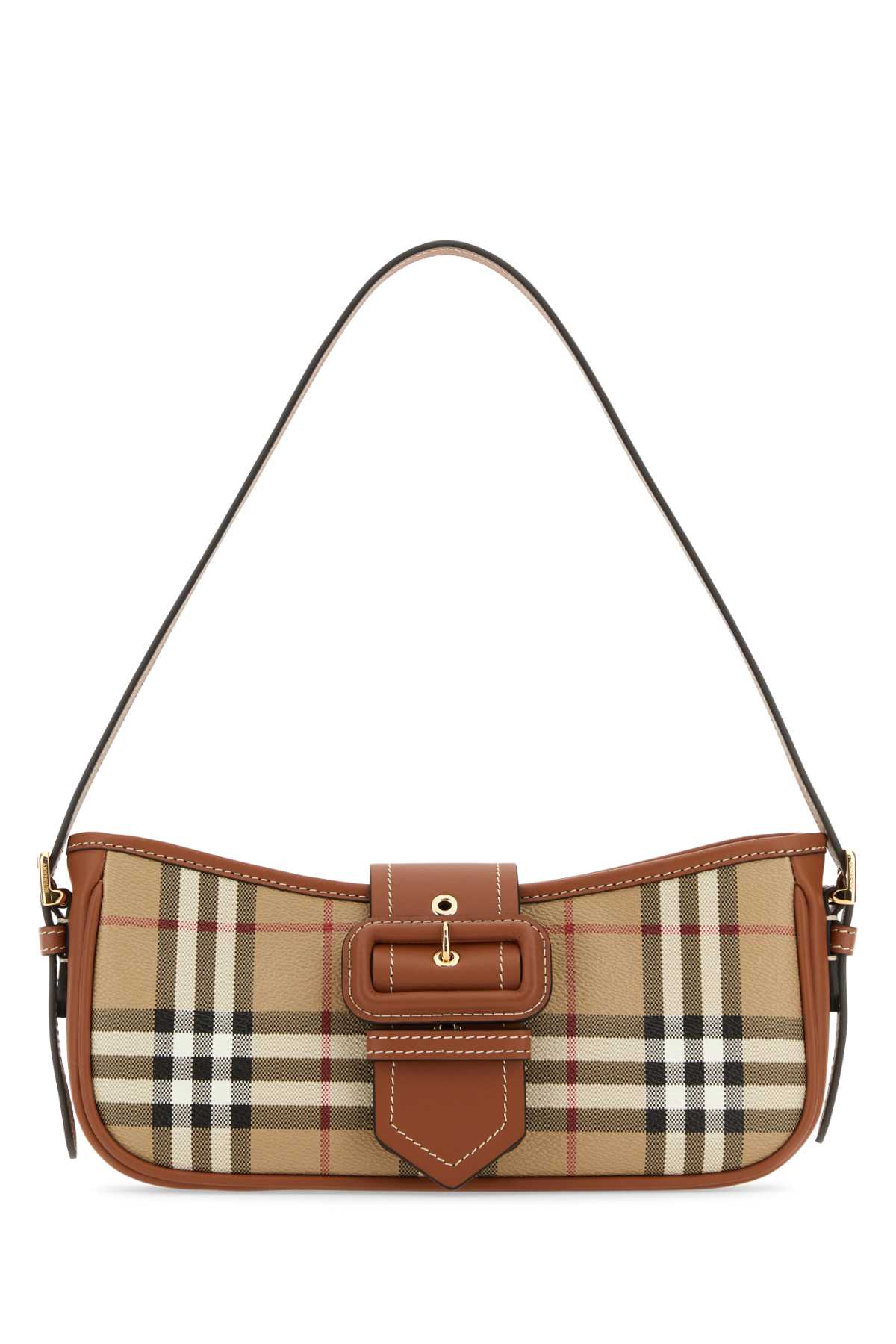 Shop Burberry Printed Canvas Sling Shoulder Bag In Briarbrown