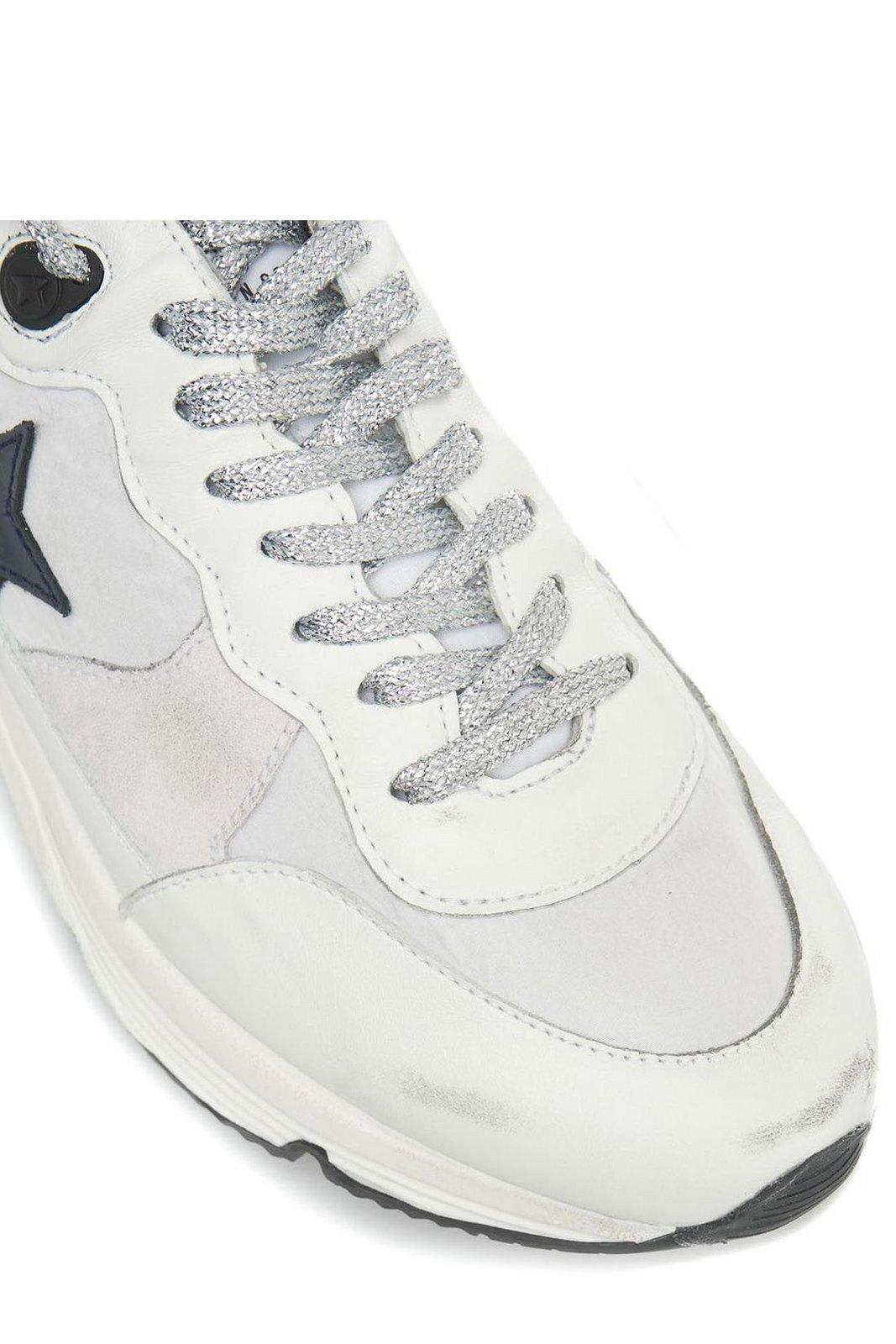 Shop Golden Goose Running Sole Sneakers In Optic White/white