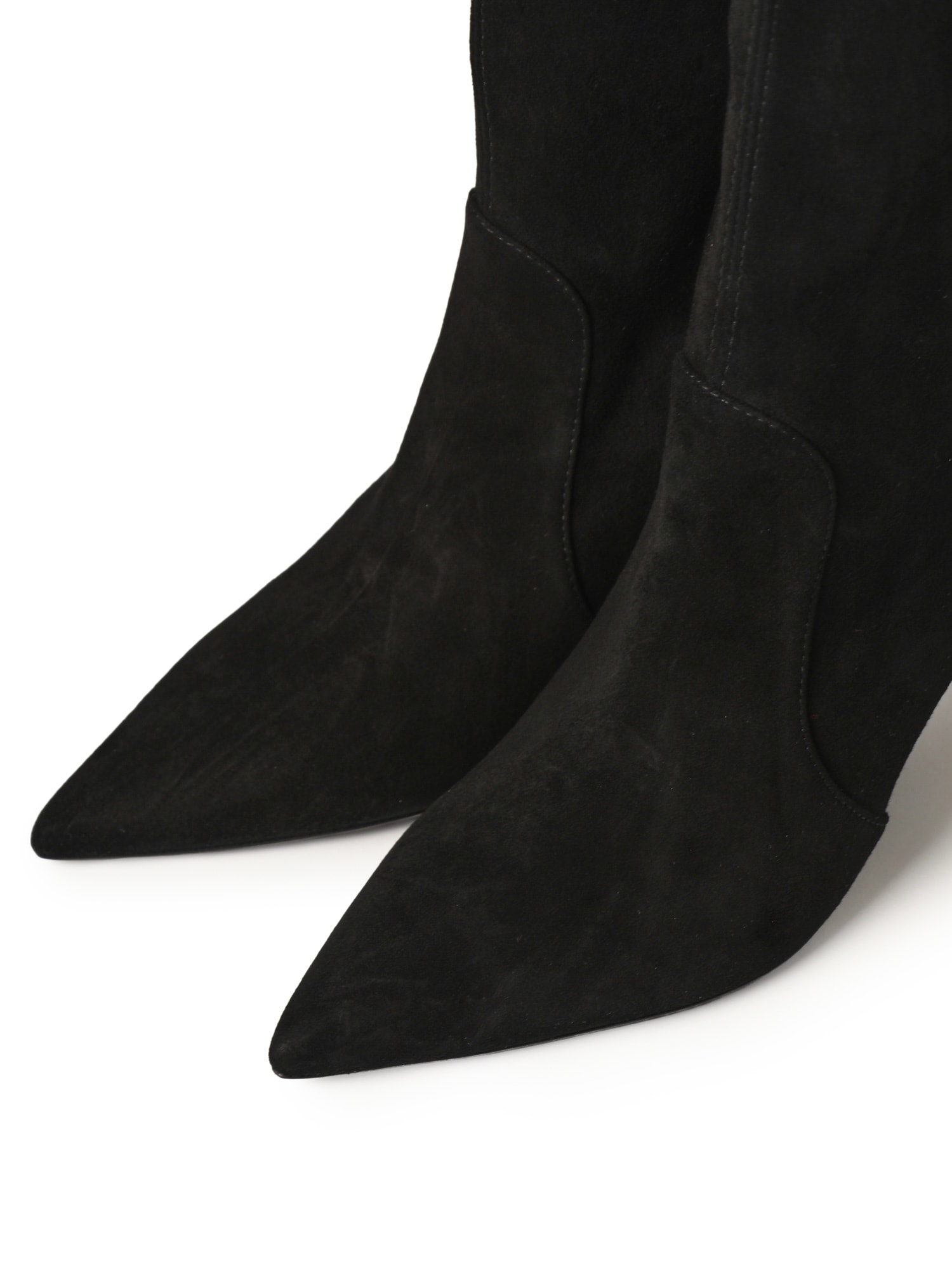 Stuart Weitzman 80mm Pointed-toe Stretch-knit Boots In Black
