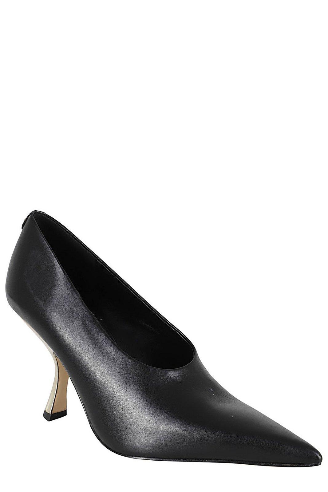 Shop Michael Michael Kors Luna Slip-on Pumps In Black