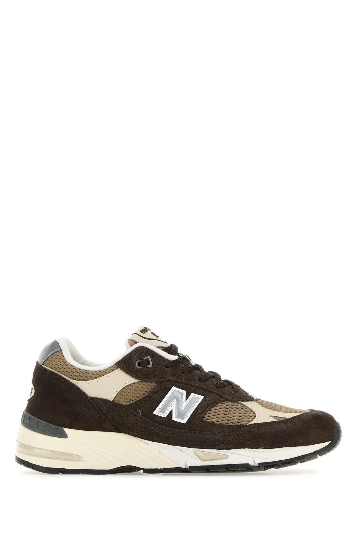 Brown Suede And Mesh 991v1 Sneakers