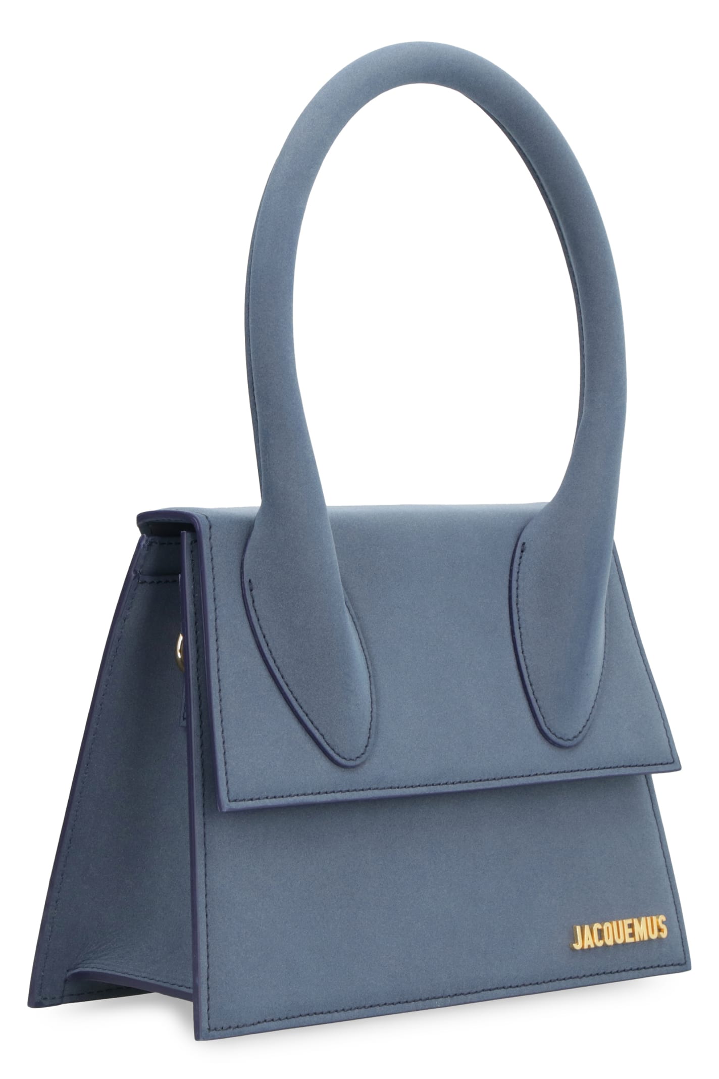 Le grand chiquito leather handbag Jacquemus Blue in Leather - 35553491