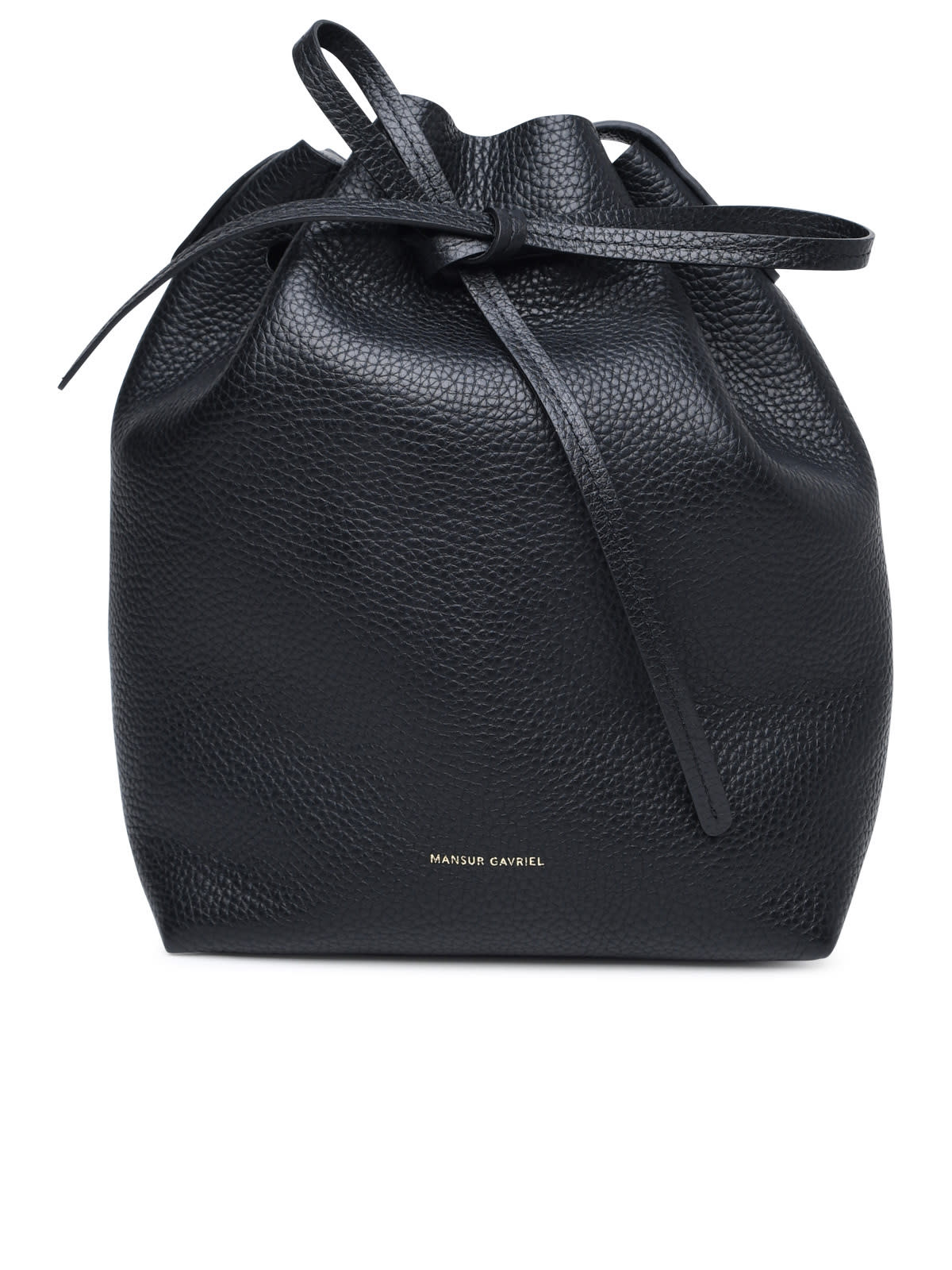 Mini Bucket Bag In Black Leather
