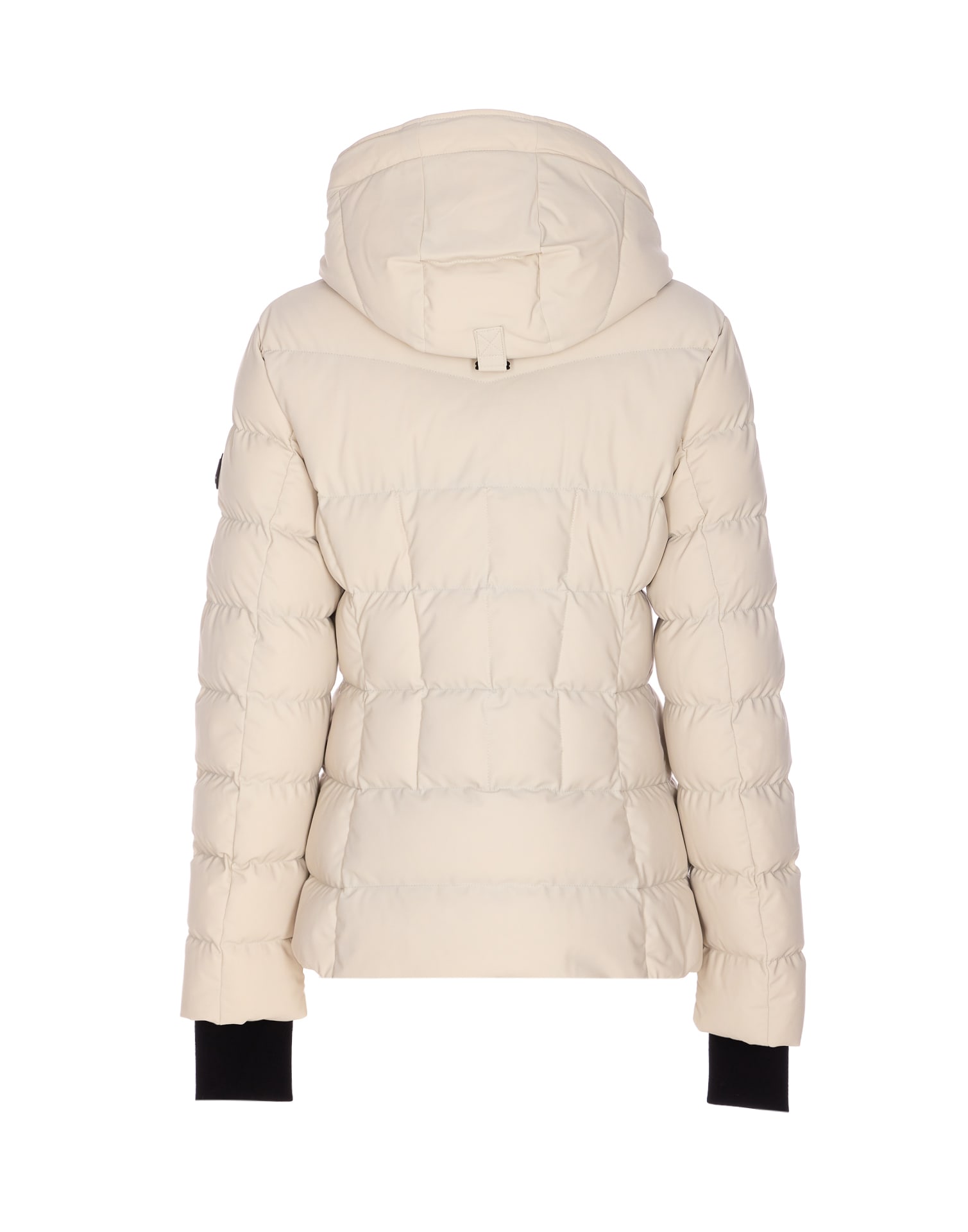 Moose Knuckles Hooded Padded Quilted Jacket With Removable Fur In Neutral