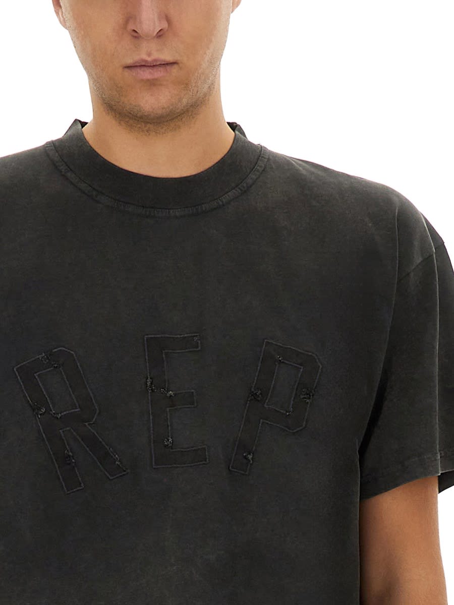 Shop Represent Rep Applique T-shirt In Black