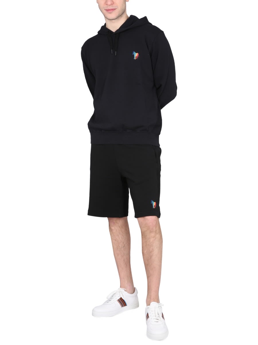 Ps By Paul Smith Ps Paul Smith Cotton Fleece Bermuda Shorts In Black