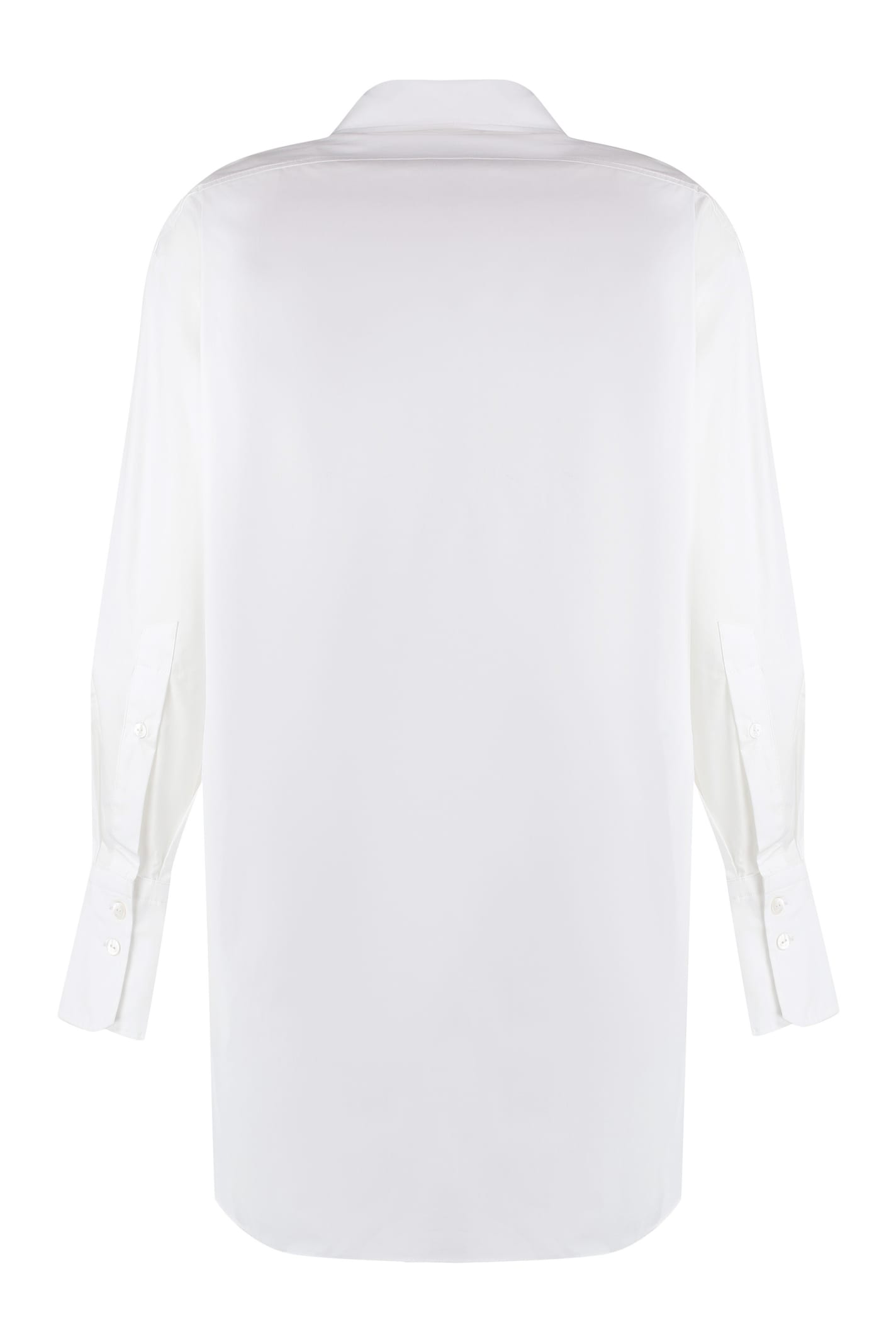 Shop Patou Cotton Shirtdress In White