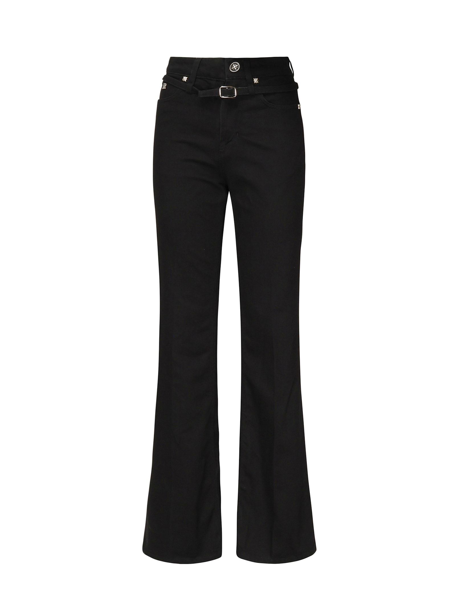 Shop John Richmond Denim With Belt In Denim Black