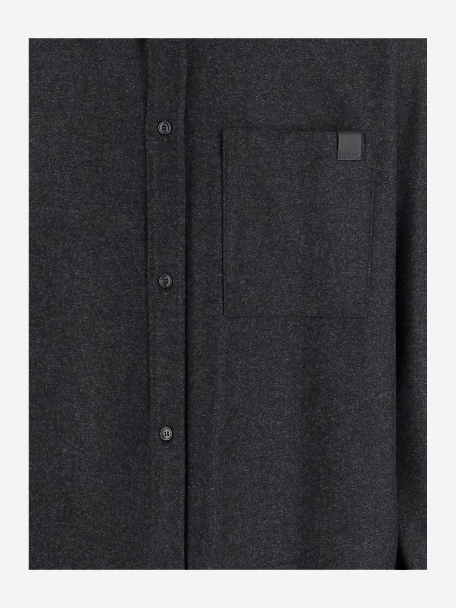 Darkpark Button-down Patch-pocket Shirt In Gray