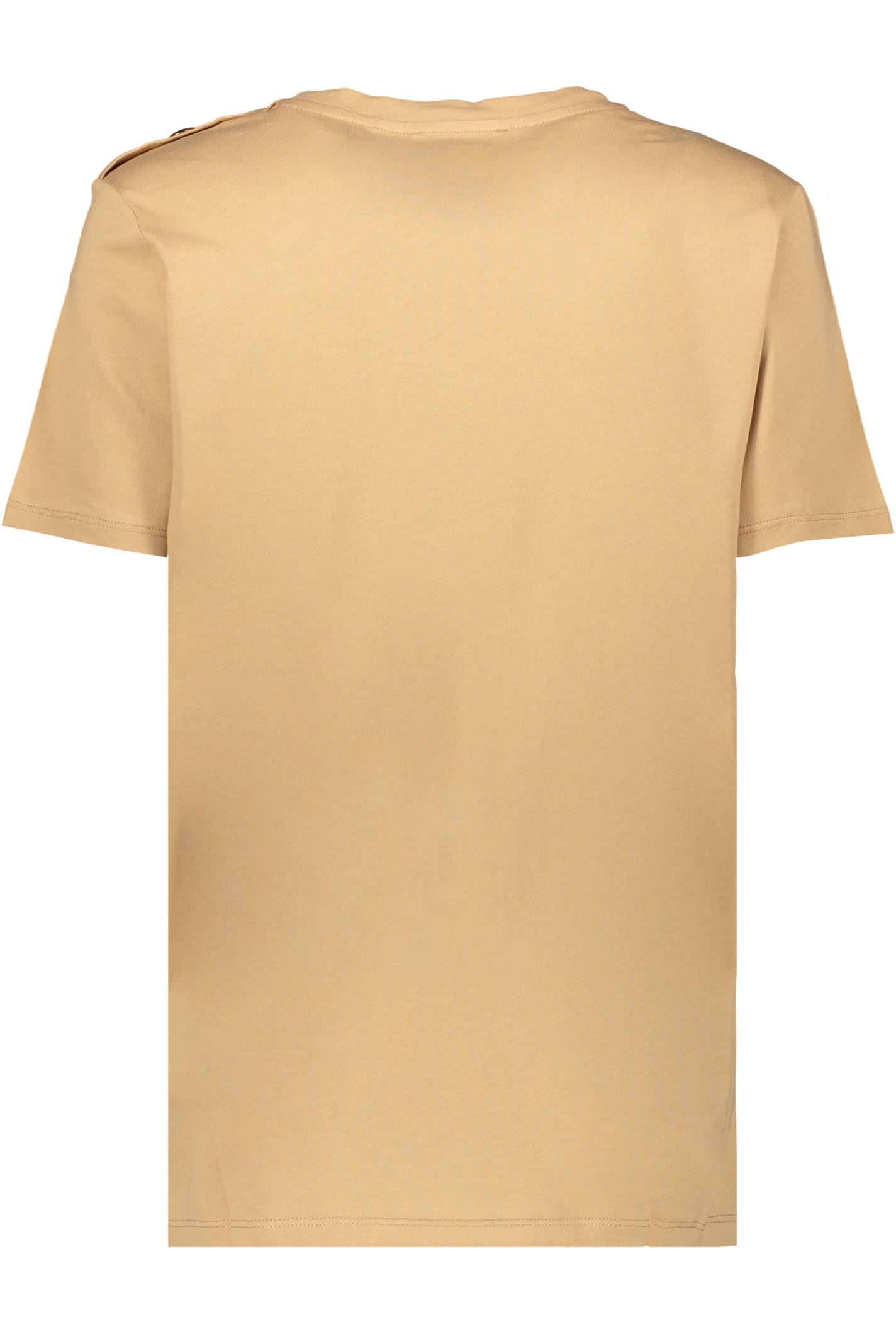 Shop Balmain Logo Print T-shirt In Camel