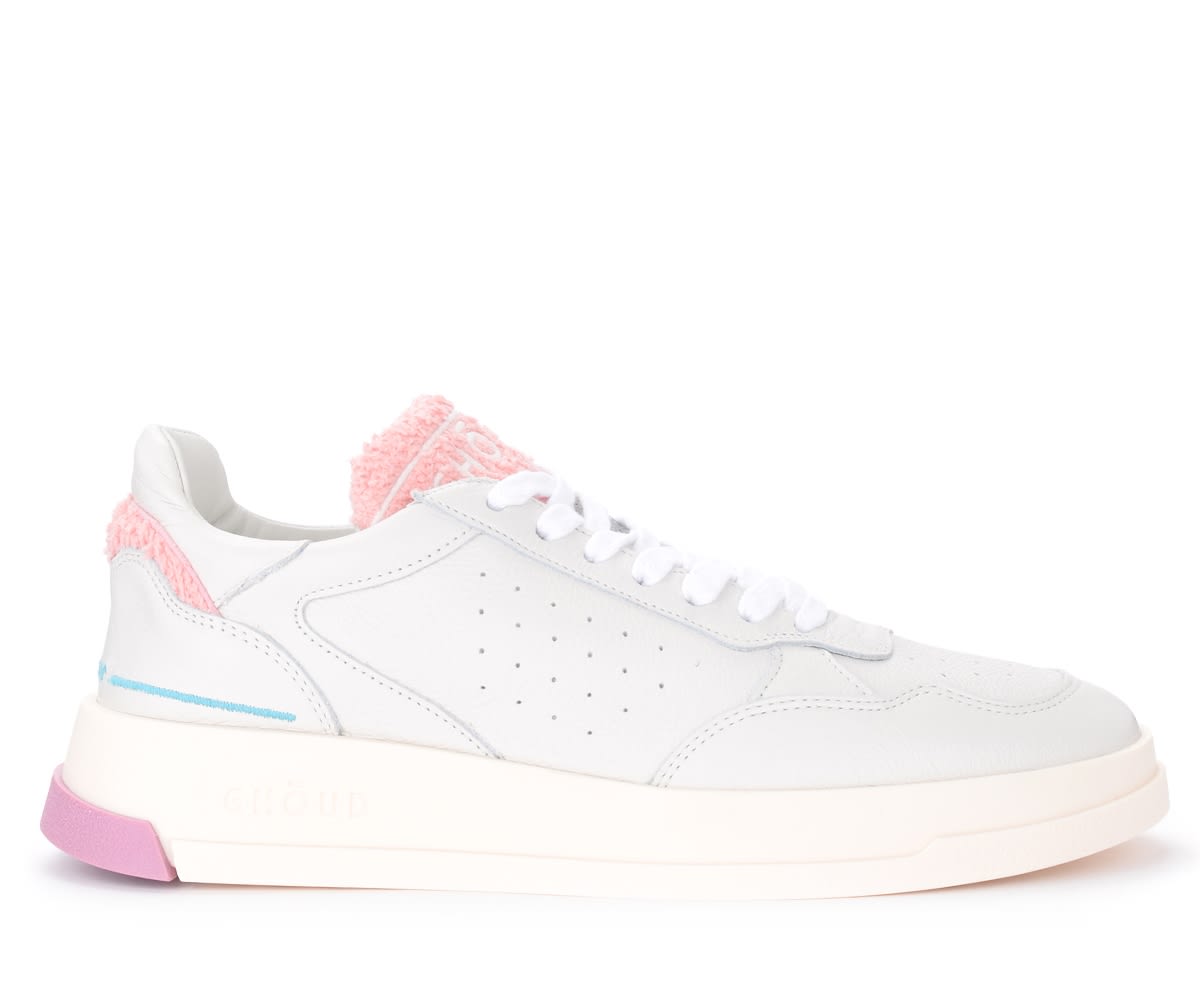 White And Pink Leather Ghoud Tweener Sneaker