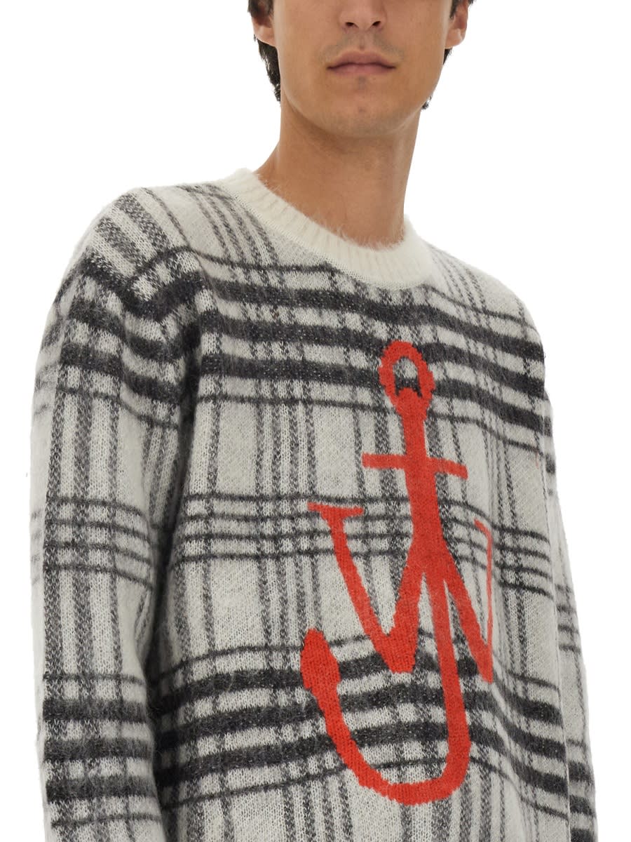 Shop Jw Anderson Jersey With Logo In Multicolour