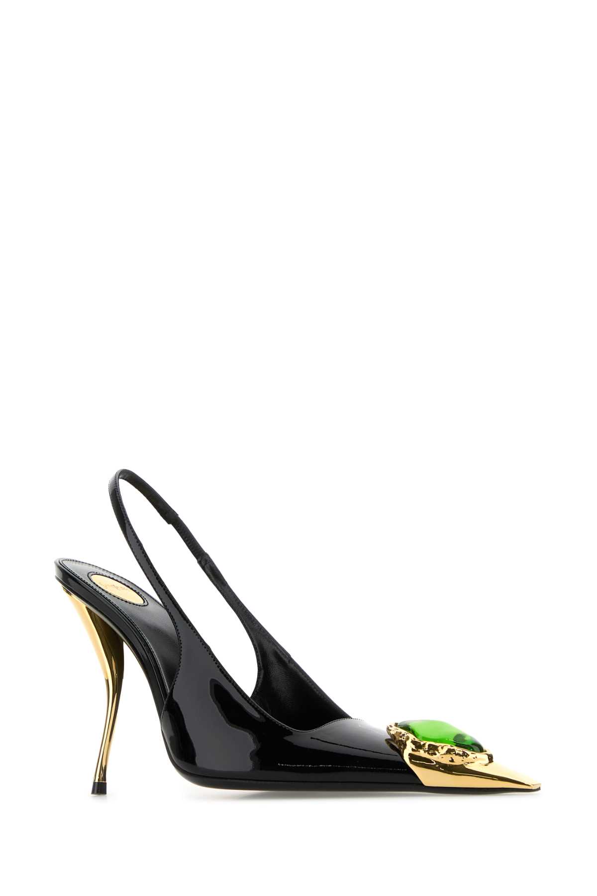 Shop Saint Laurent Black Leather Loulou Pumps