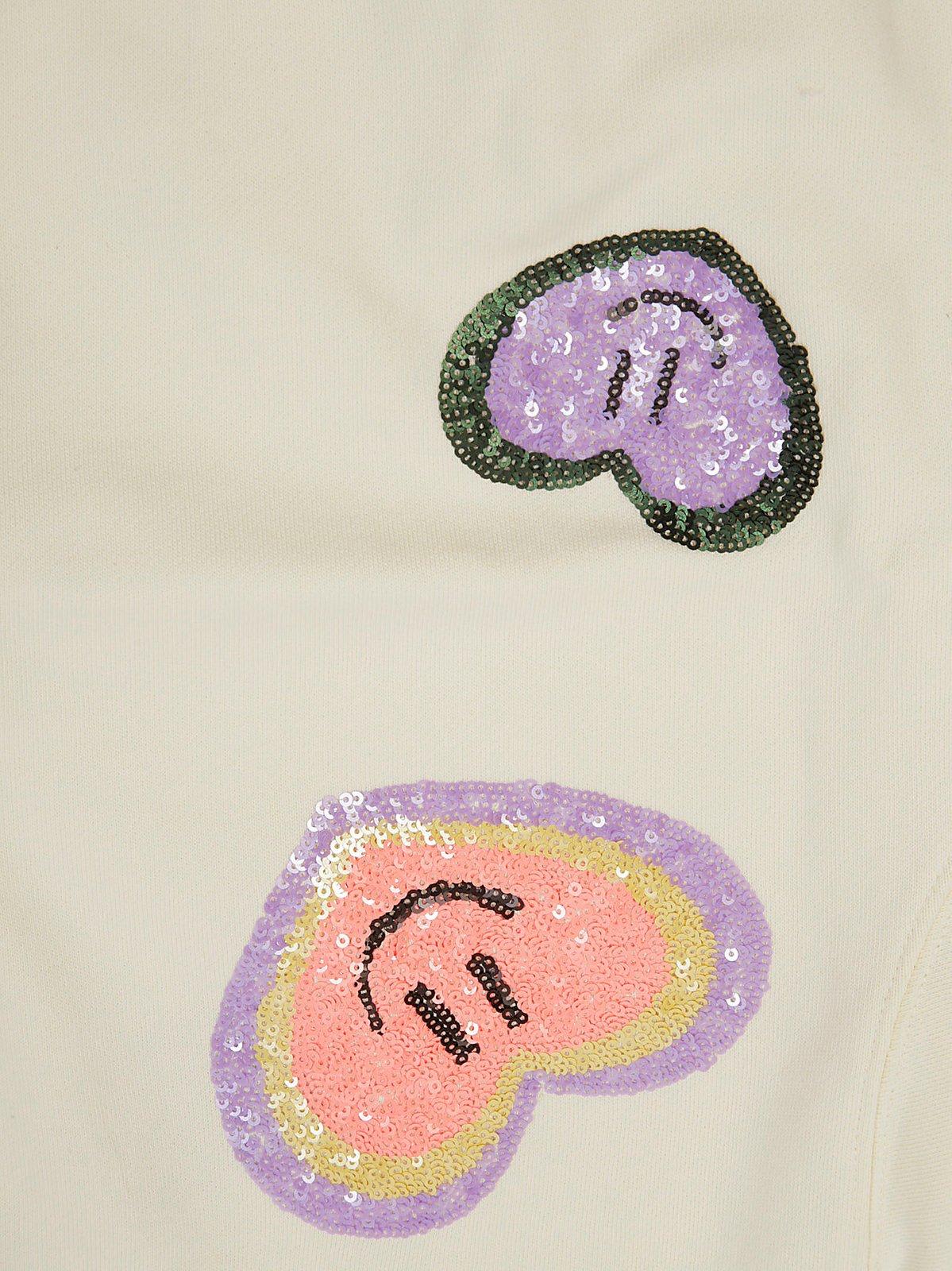 Molo Marge Sequin-embellished Sweatshirt In Bianco