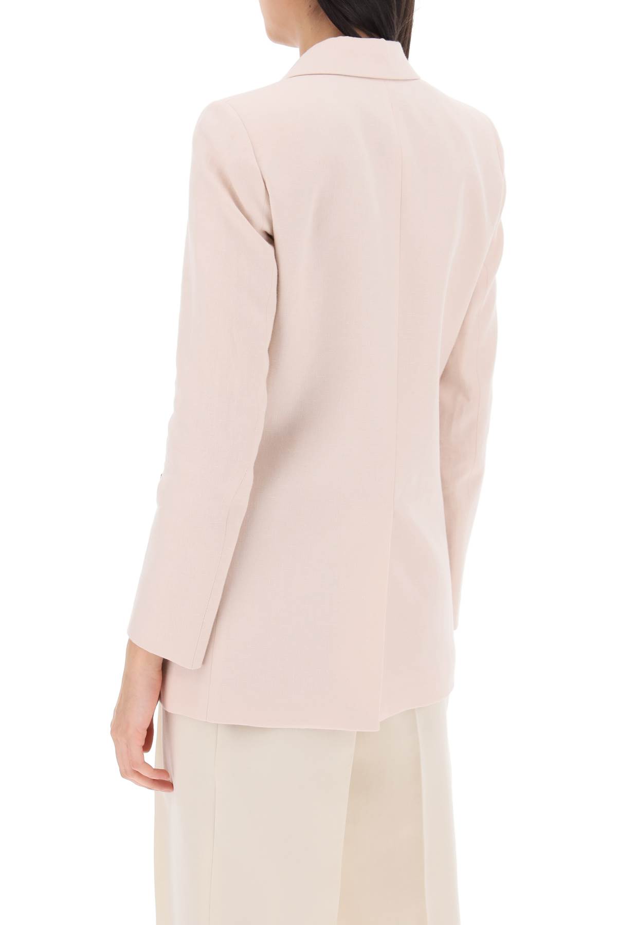 Shop Blazé Milano Everyday Mid-day Sun Double-breasted Blazer In Pink