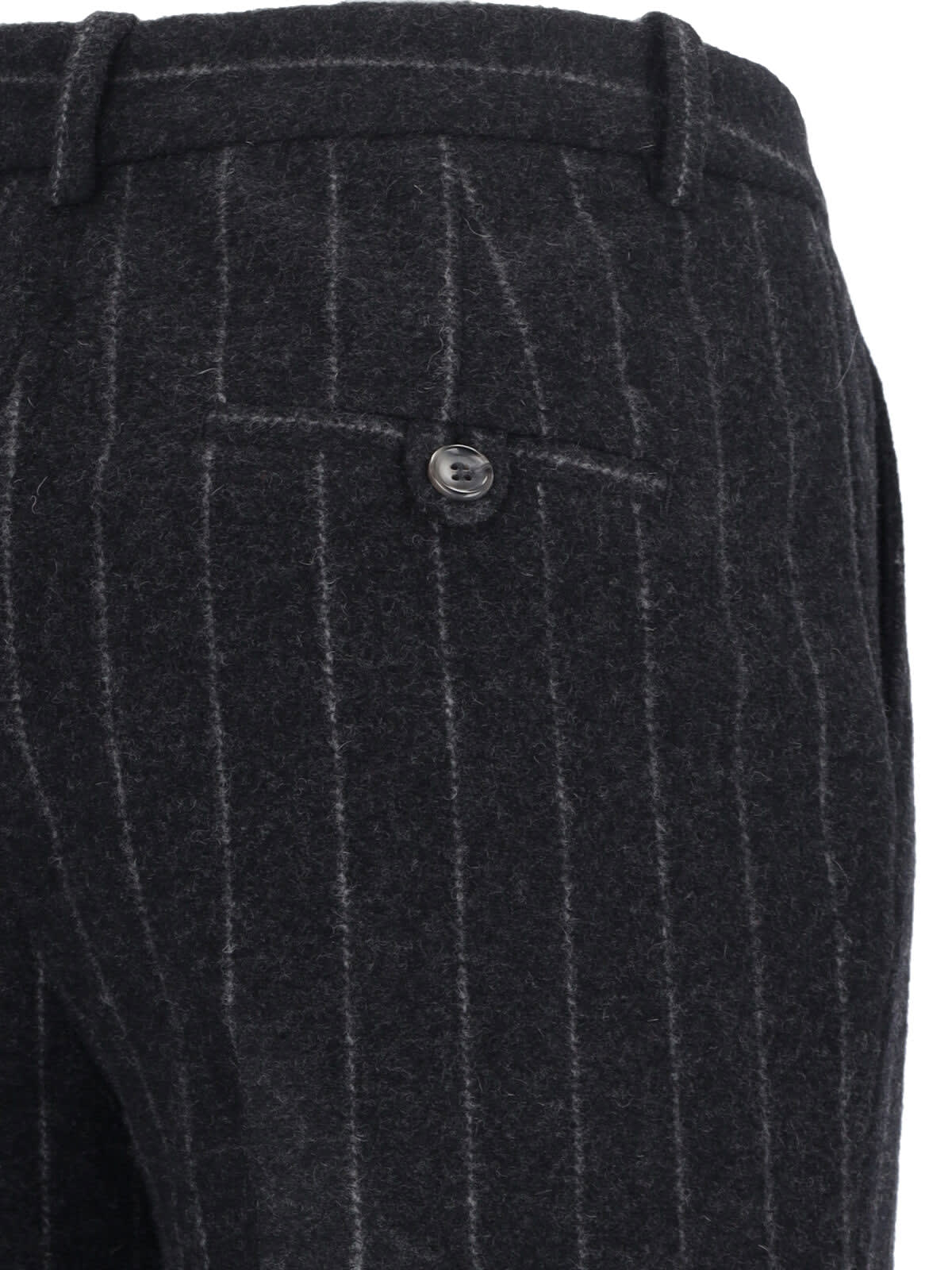 The Garment Tailored Trousers In Black Wool Blend In Black