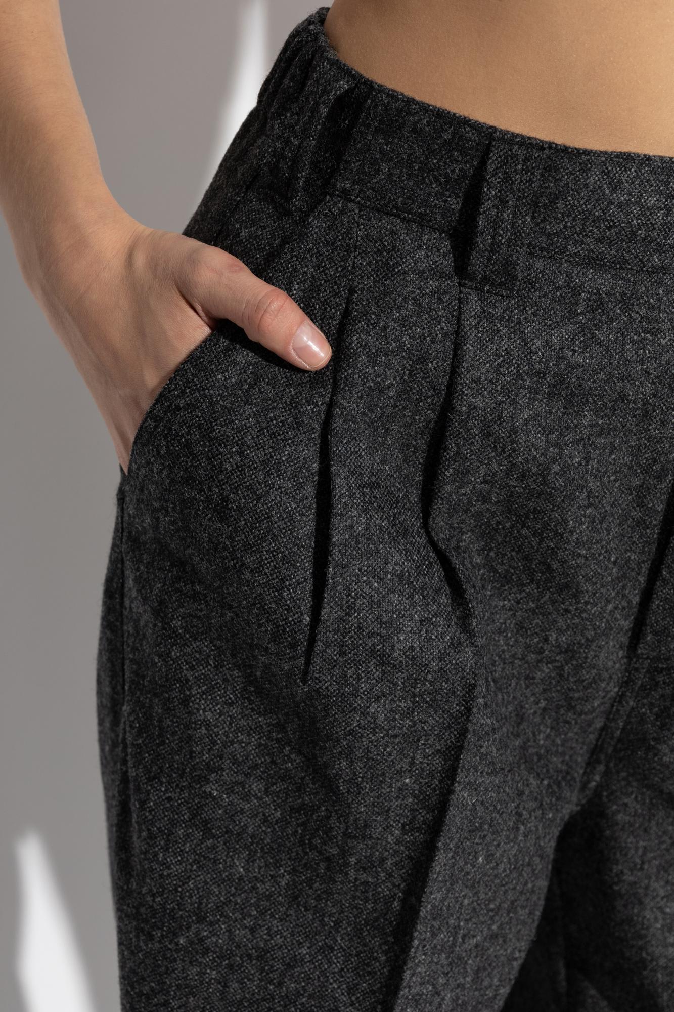 Mm6 Maison Margiela Maison Margiela Wool Trousers With Pleats In Black