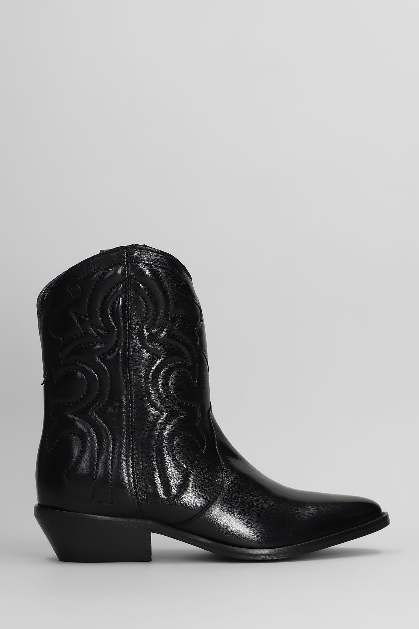 Texan Ankle Boots In Black Leather