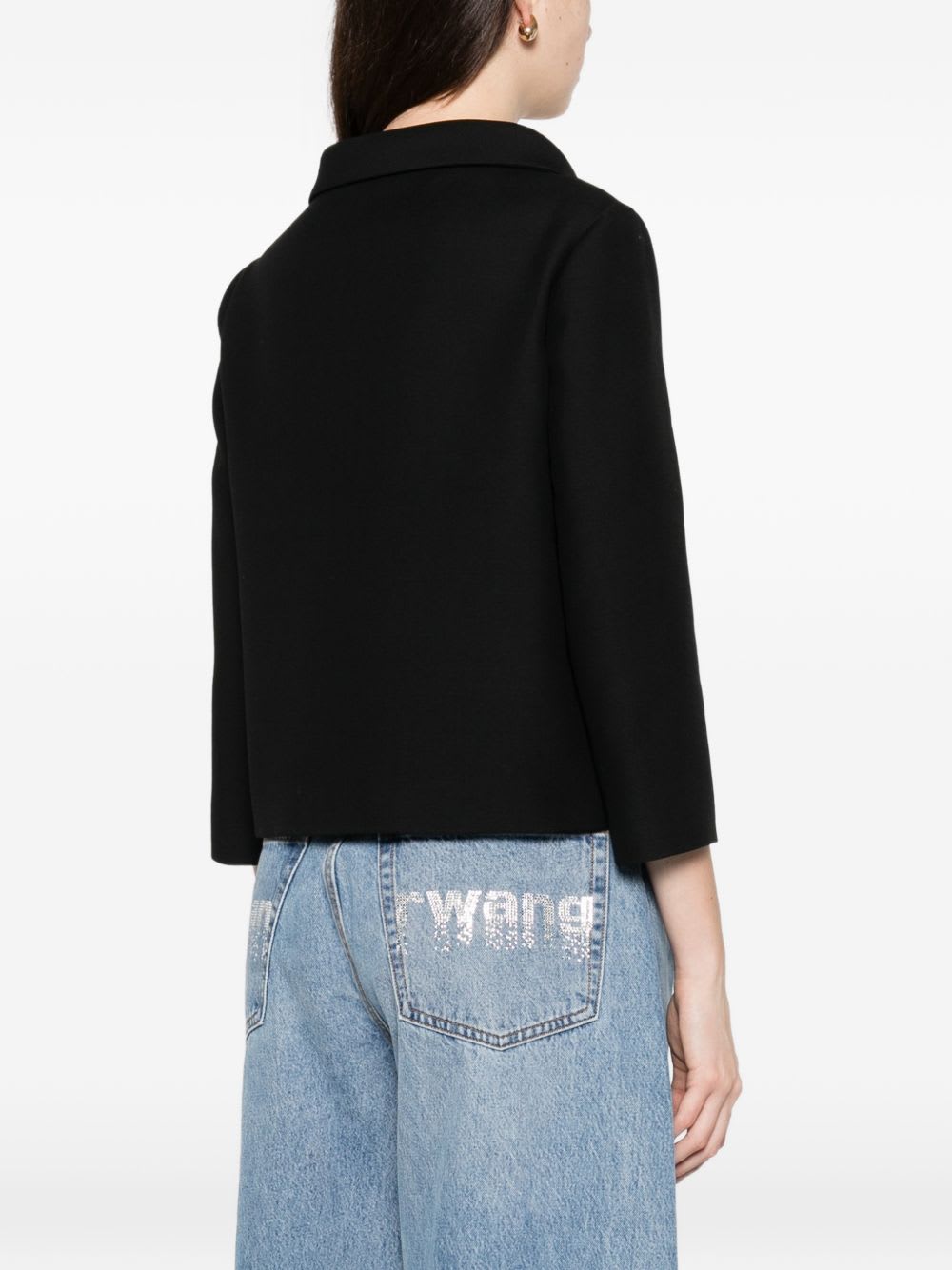 Valentino Garavani Vlogo Signature Wool And Silk Jacket In Black