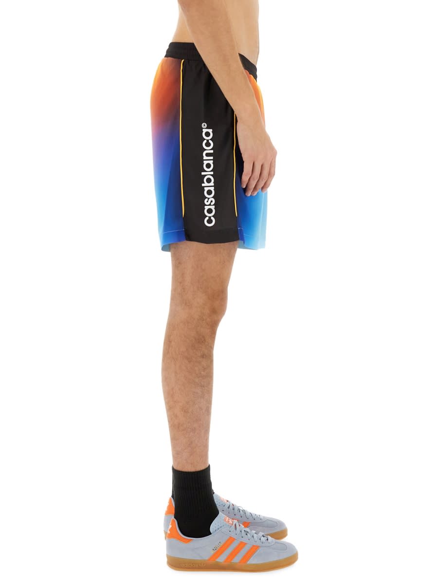 Casablanca Drawstring Elastic Waistband Football Shorts