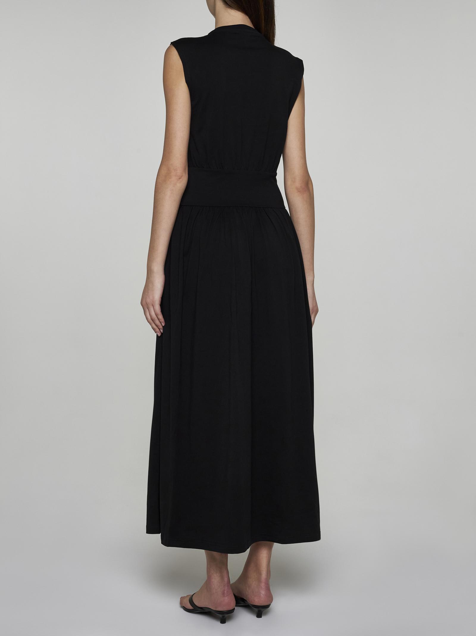 Totême Cotton Midi Dress In Black