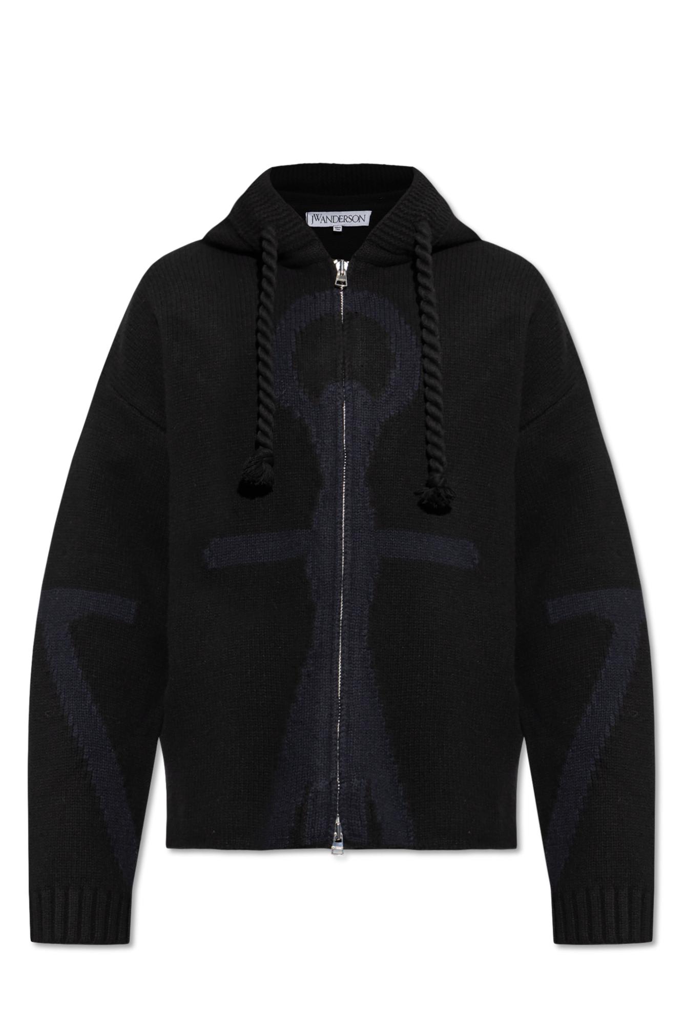 Jw Anderson Wool Cardigan In Black