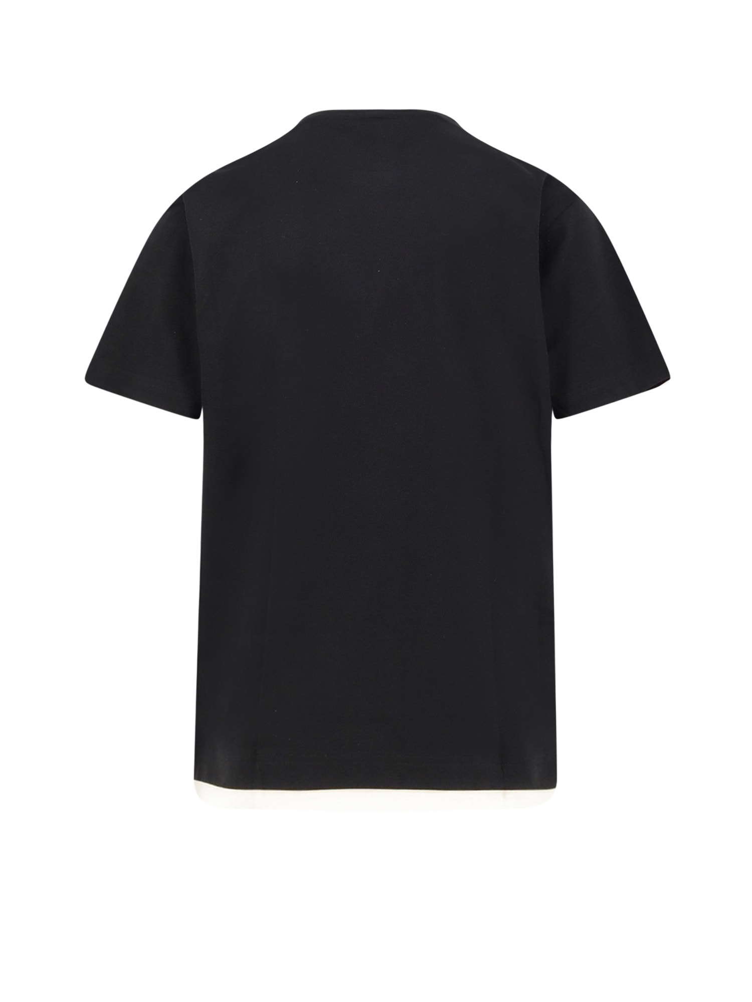 Dolce & Gabbana Logo-embroidered Layering Cotton T-shirt In Black