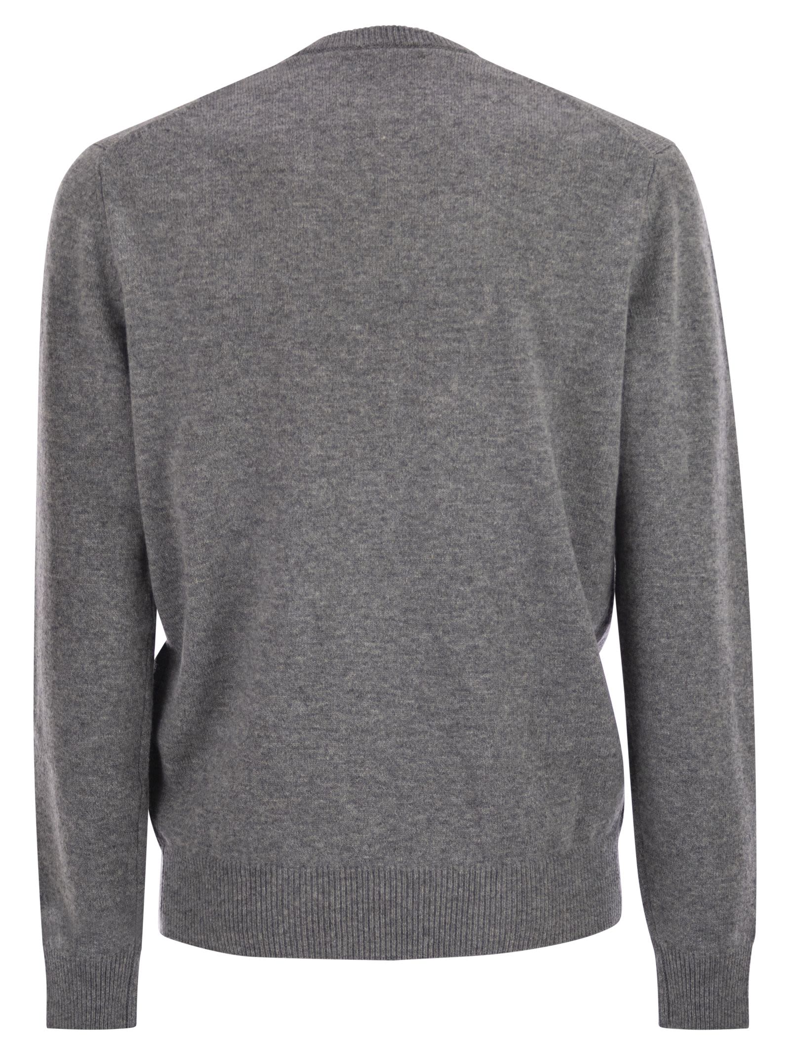 Mc2 Saint Barth Regent - Lambswool Crew Neck Jumper In Gray