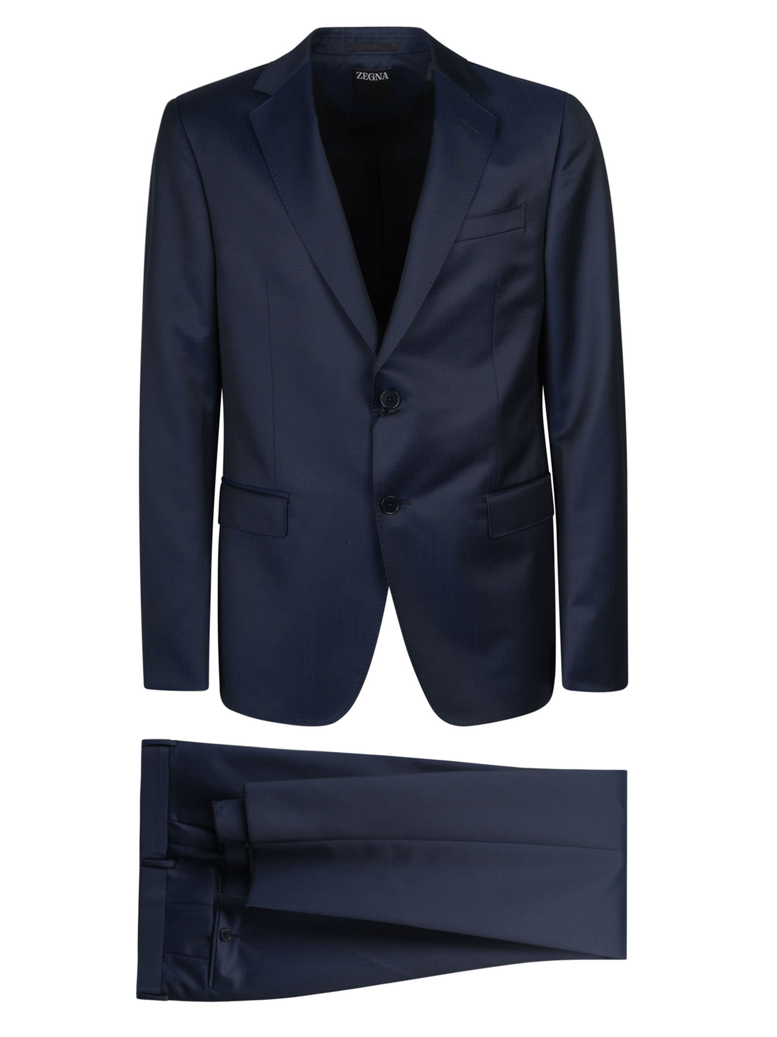 Shop Ermenegildo Zegna Classic Plain Suit