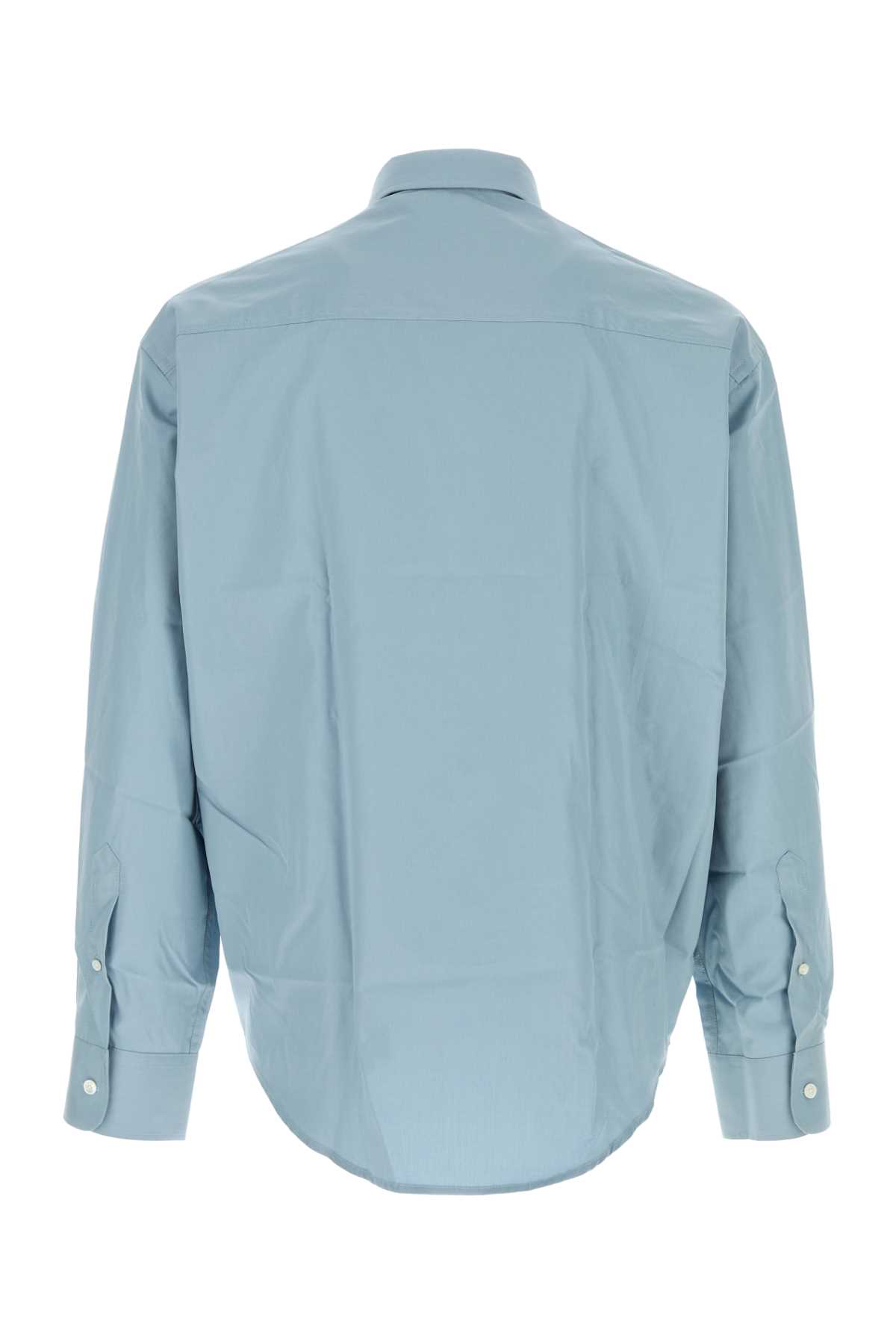 Ami Alexandre Mattiussi Poplin Shirt With Button Cuffs And Collar In Gray
