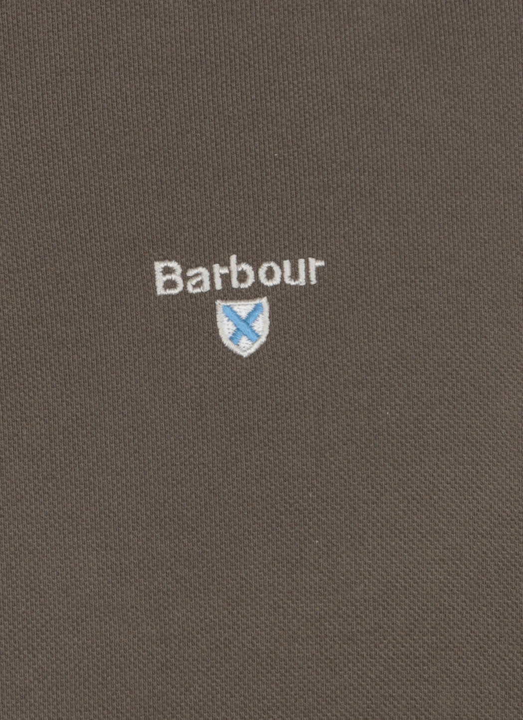 Shop Barbour Tartan Pique Polo Shirt In Dk Olive/classic