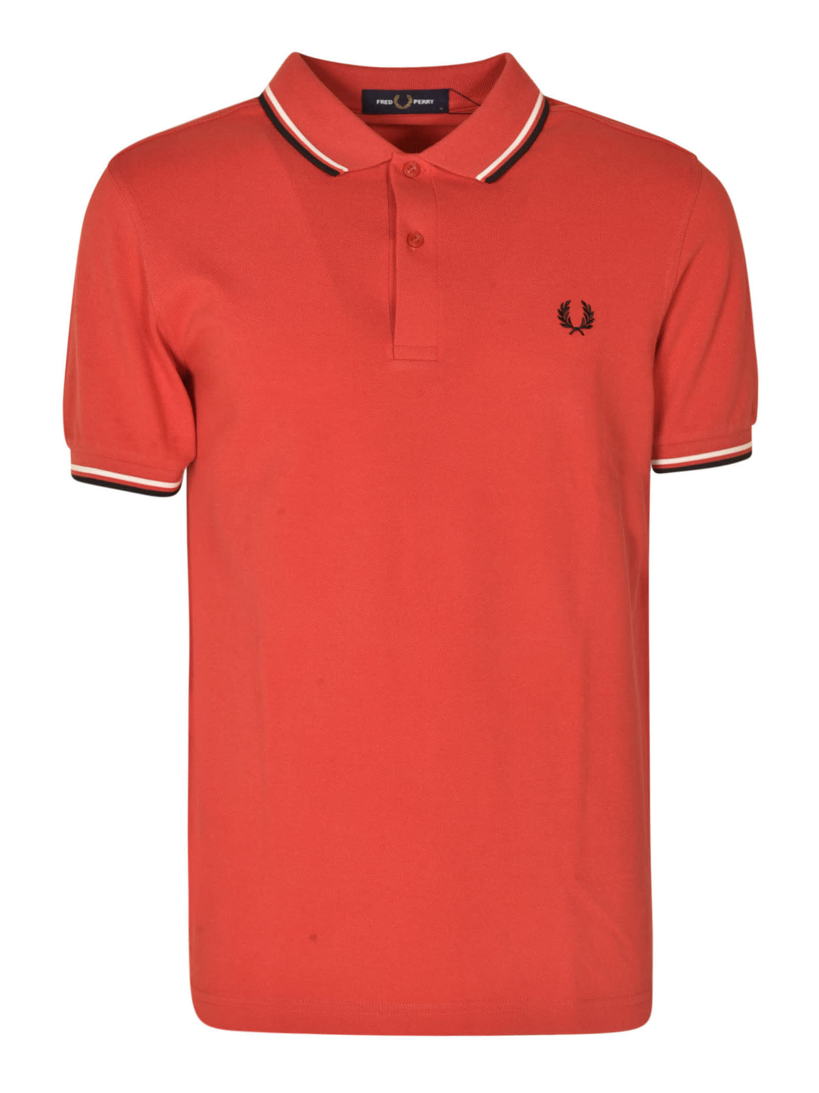 Fred Perry Twin Tipped Shirt In Wshdrd/snwht/blk