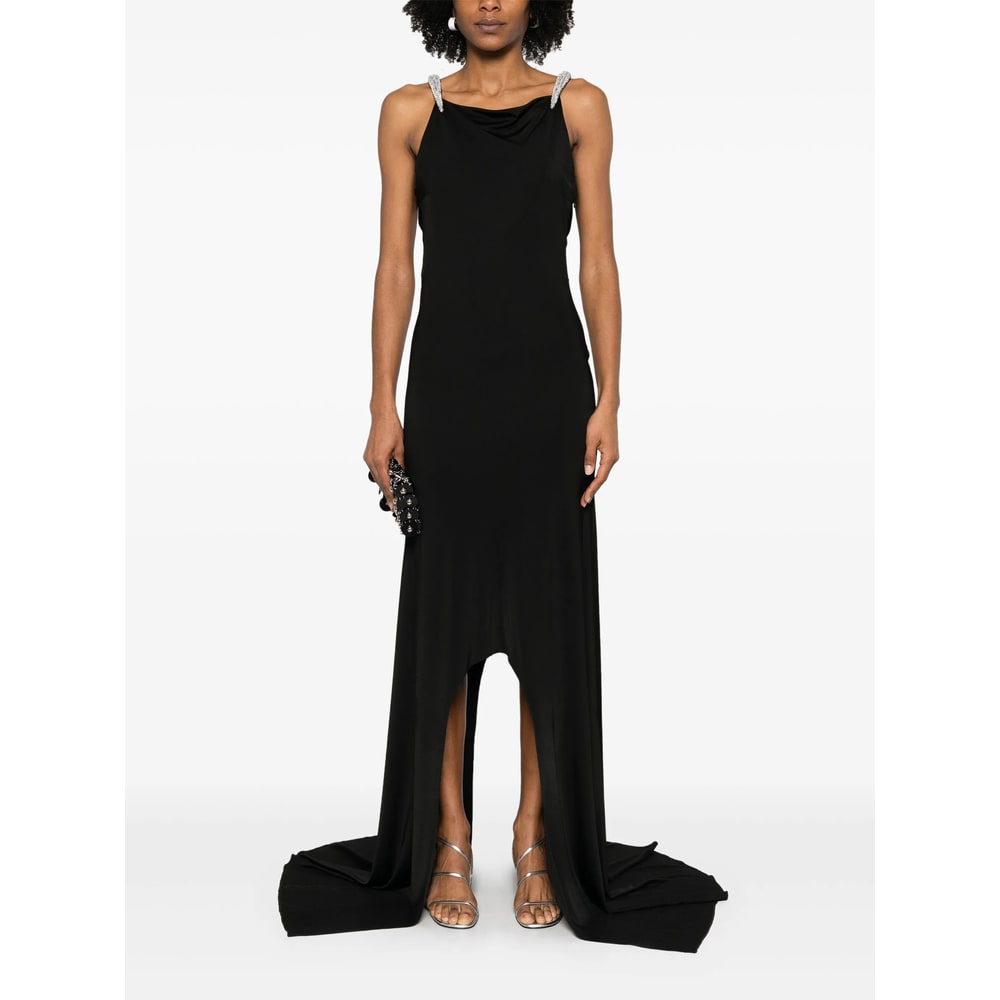 David Koma Crystal Embellished Dress Dress In Black