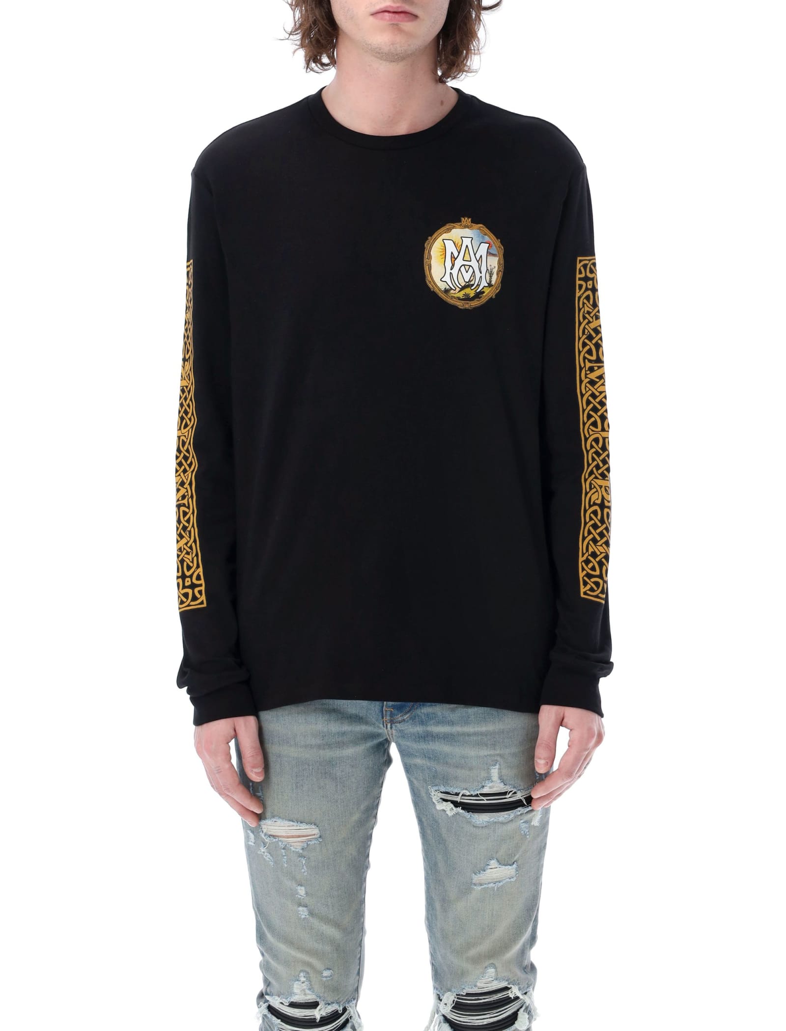 AMIRI Alchemy Frame フーディー グラフィックデザイン コットン Amiri Alchemy Frame-print Cotton-jersey Hoodie In Black