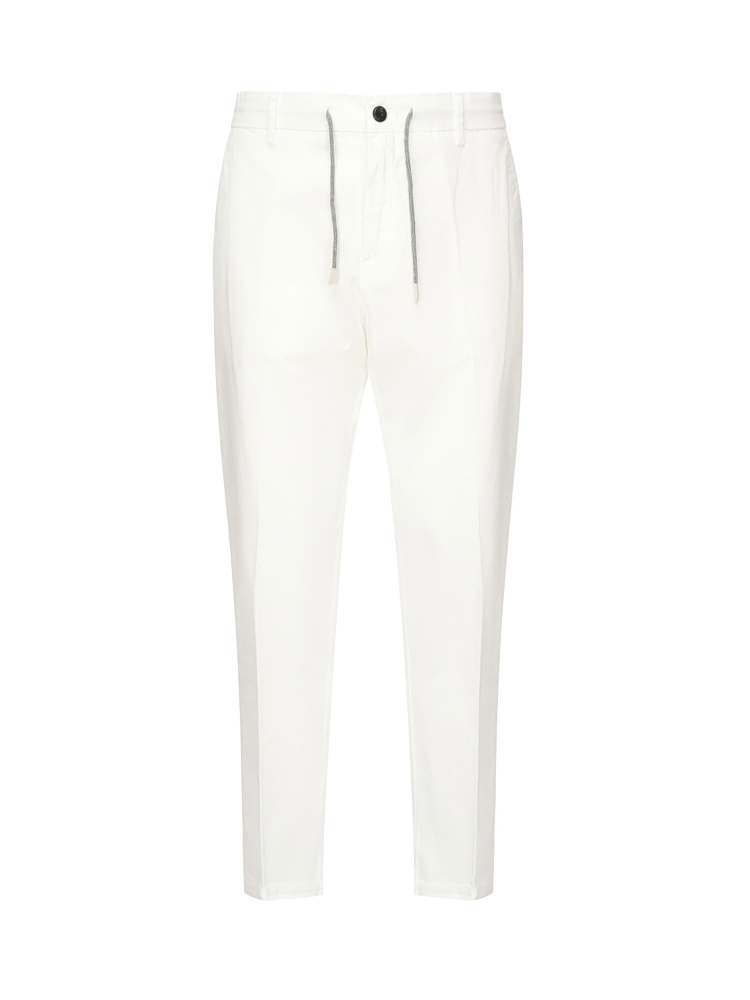 Eleventy Cotton Joggers In White