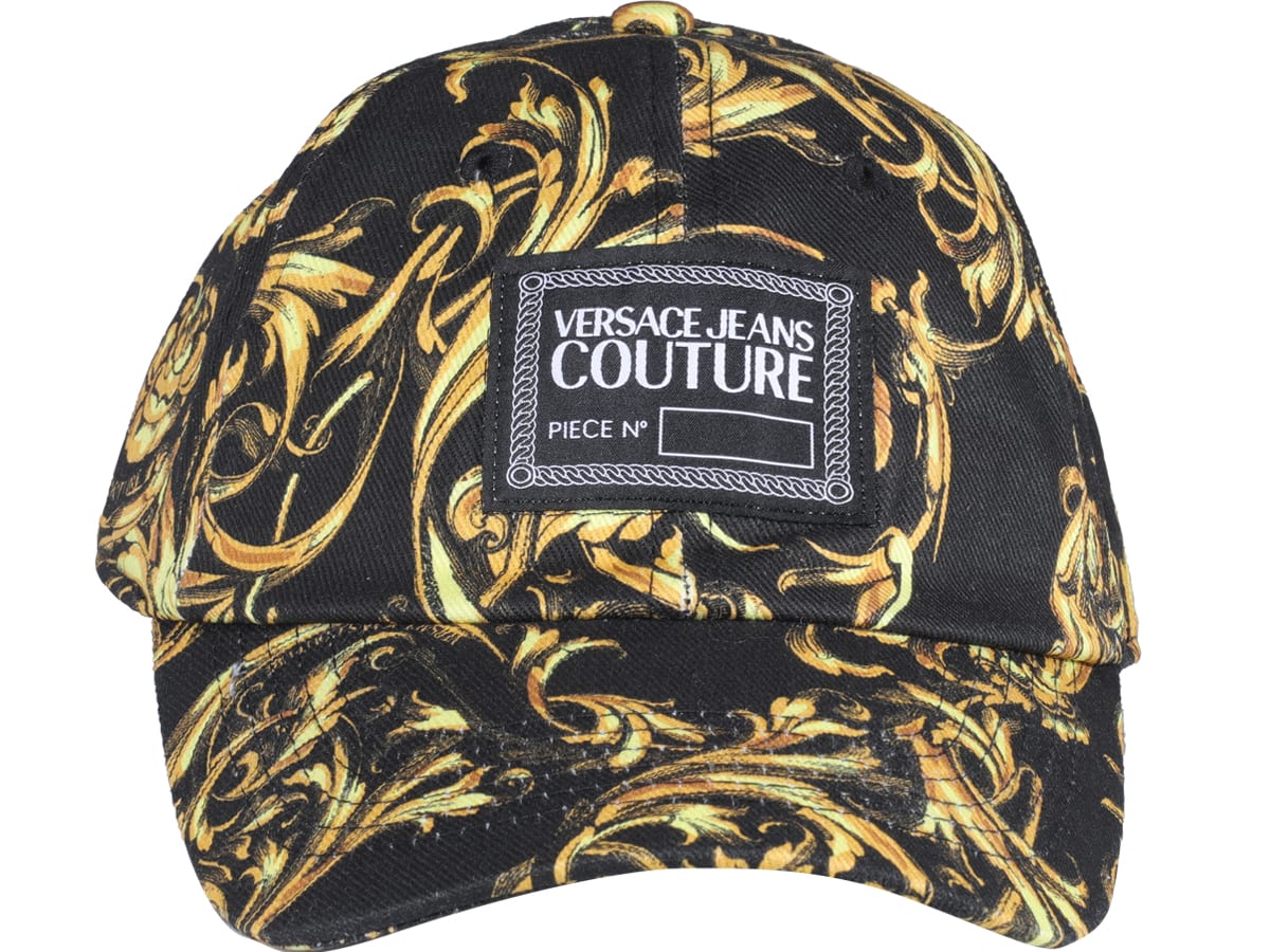 Versace Jeans Couture Logo Baseball Cap With Baroque Print